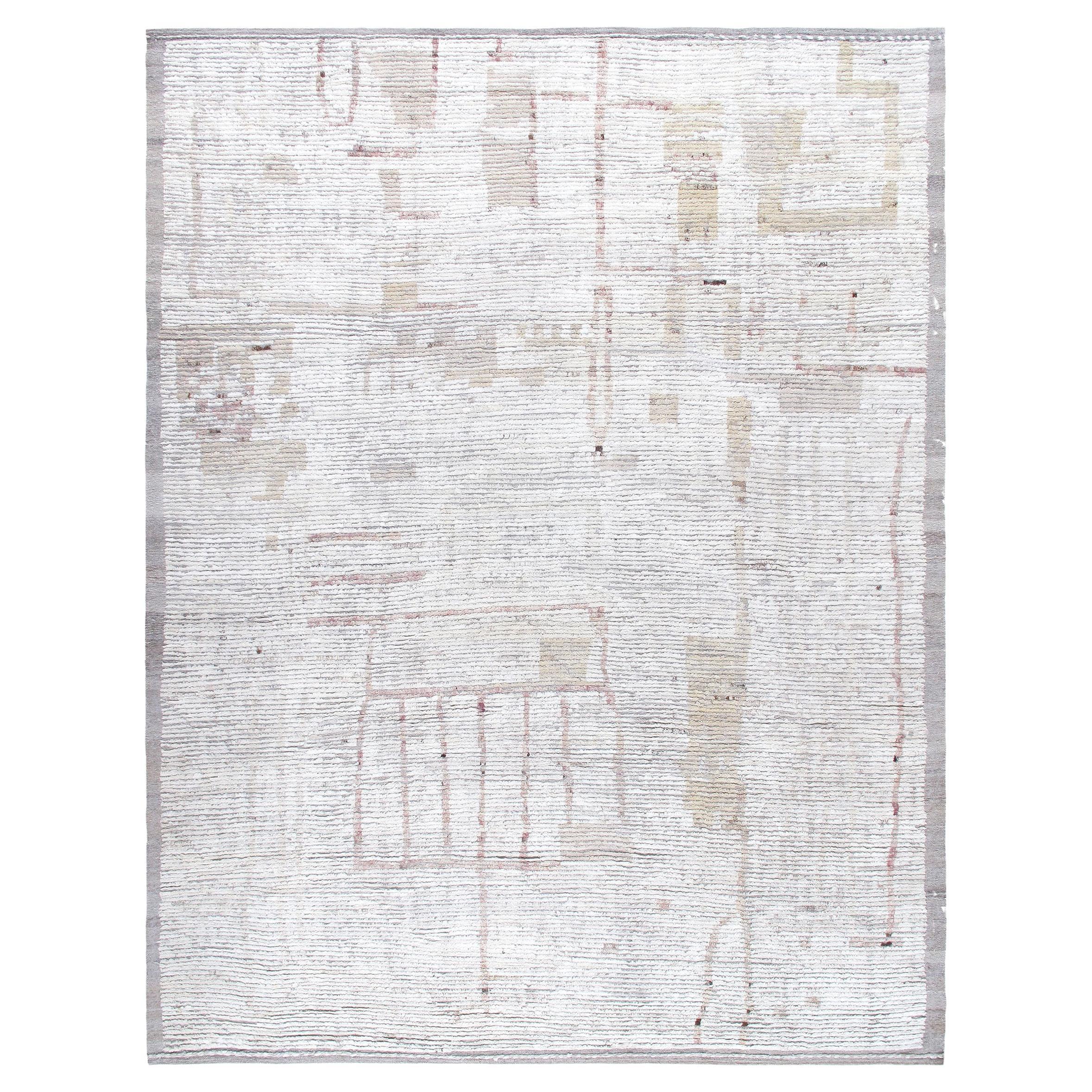 Modern Contemporary Abstract Textural Wool Rug