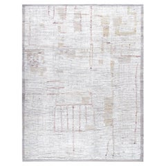 Modern Contemporary Abstract Textural Wool Rug
