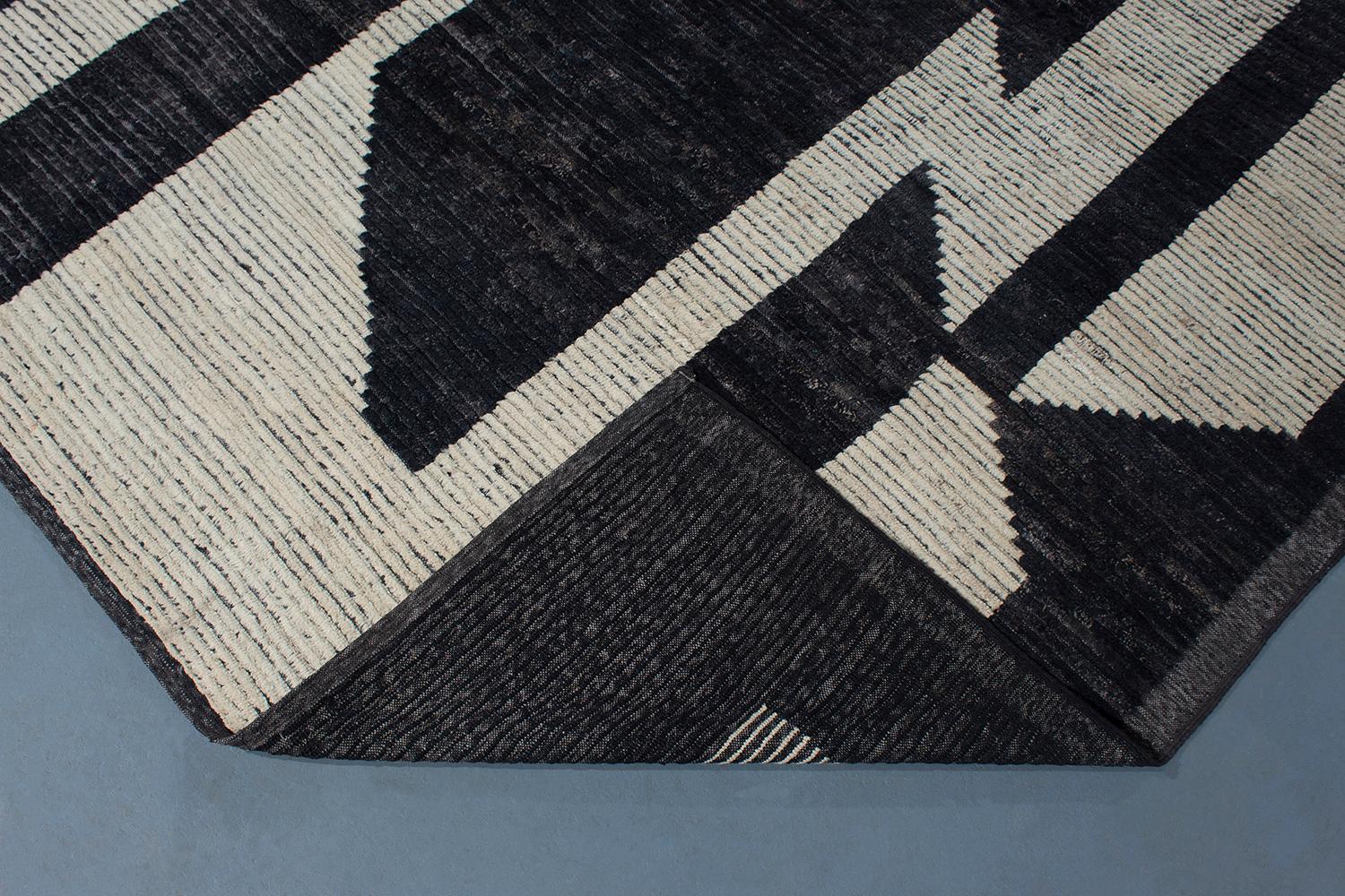 Wool Modern Contemporary Abstract Tribal Oversized Rug For Sale