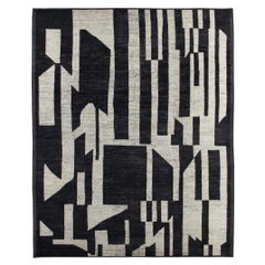 Tapis surdimensionné tribal abstrait moderne et contemporain