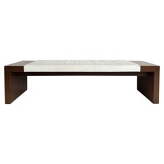 Panca in pelle e legno Artefacto, stile moderno e contemporaneo