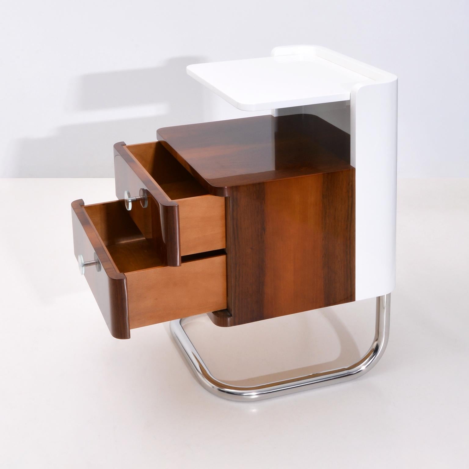 Modern contemporary customizable bedside tables, handcrafted wood, manufactured by GMD Berlin, Germany, design 2019.

Delivery time: 6-7 weeks.