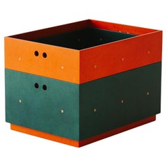 Modern Contemporary Boxes in Orange and Green Mdf by Marc Morro