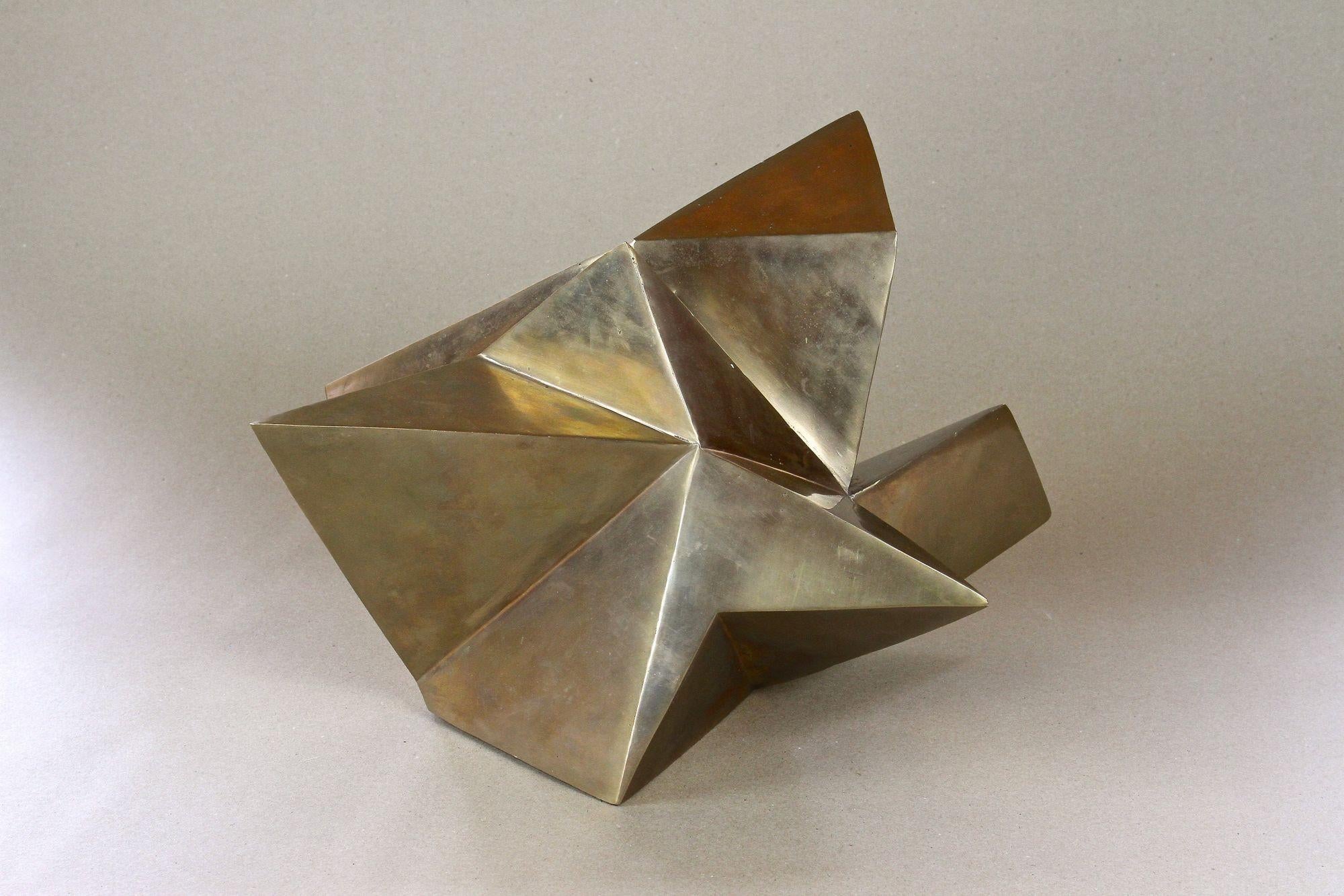Moderne zeitgenössische Bronzeskulptur „Kristall“ von M. Treml, Österreich 2019 im Angebot 2