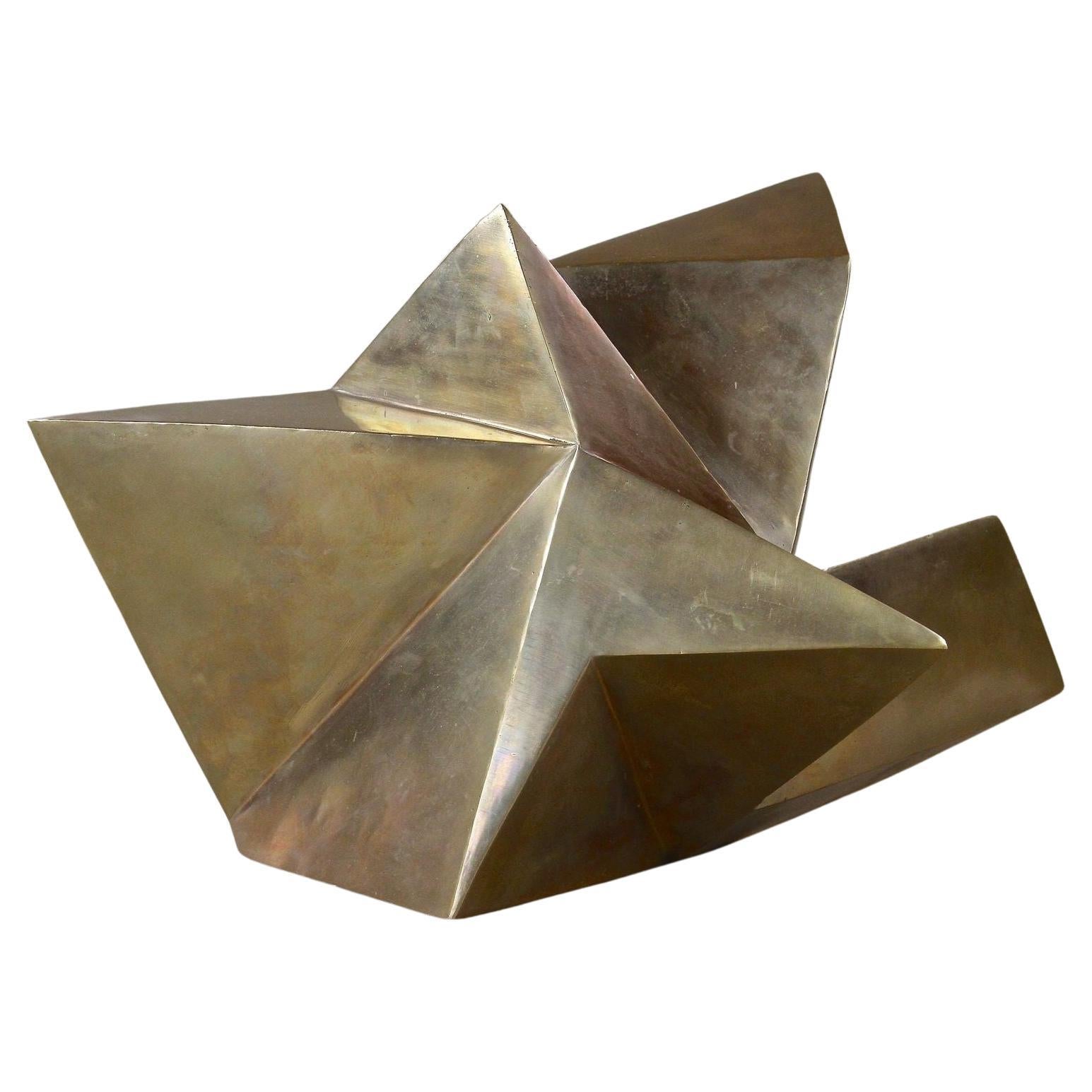 Moderne zeitgenössische Bronzeskulptur „Kristall“ von M. Treml, Österreich 2019