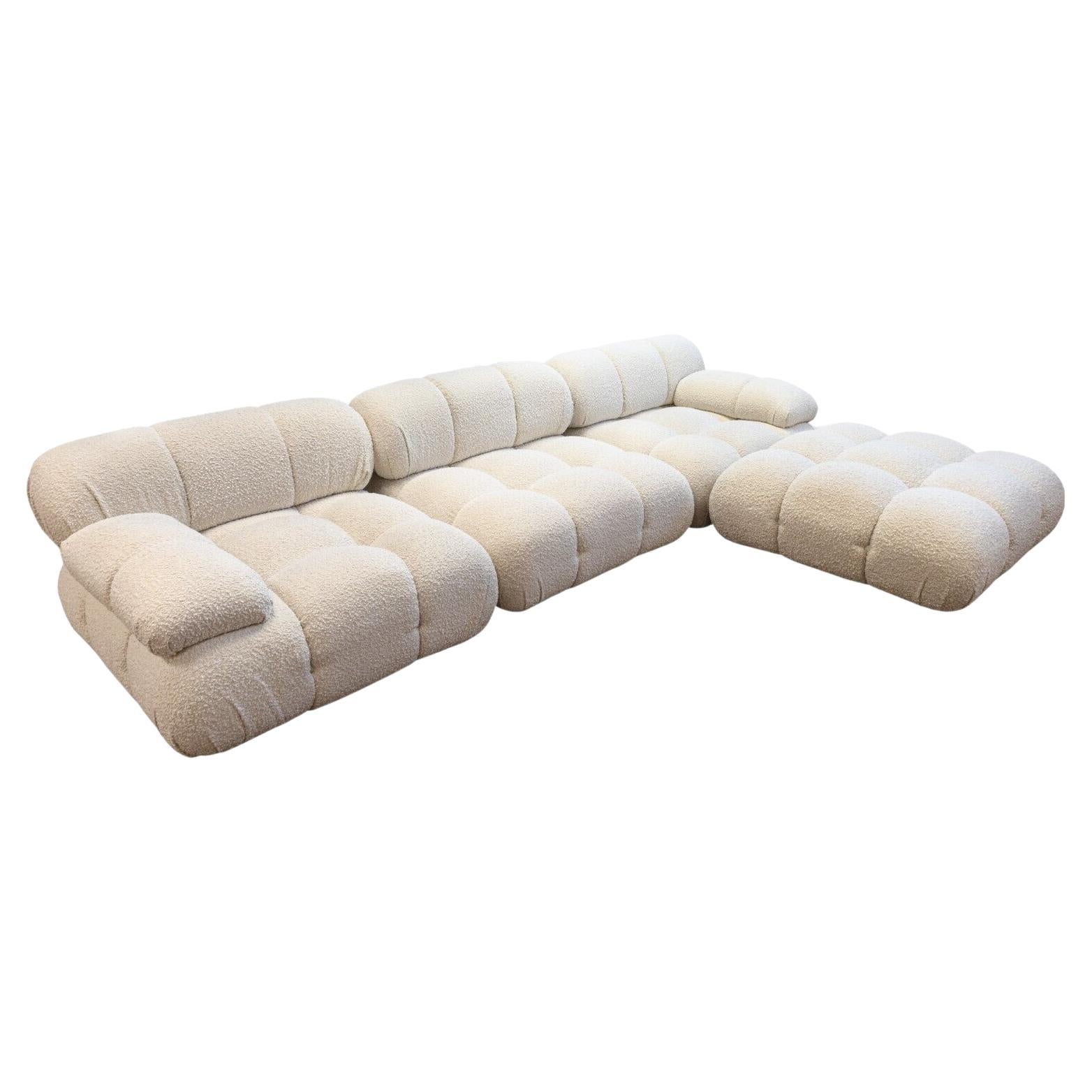 Modern Contemporary Cream 4pc Rove Concepts Belia Modular Sofa Sectional