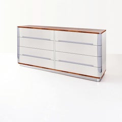 Modern Contemporary Customised Dresser with 8 Drawers, High-Gloss Lacquered Wood