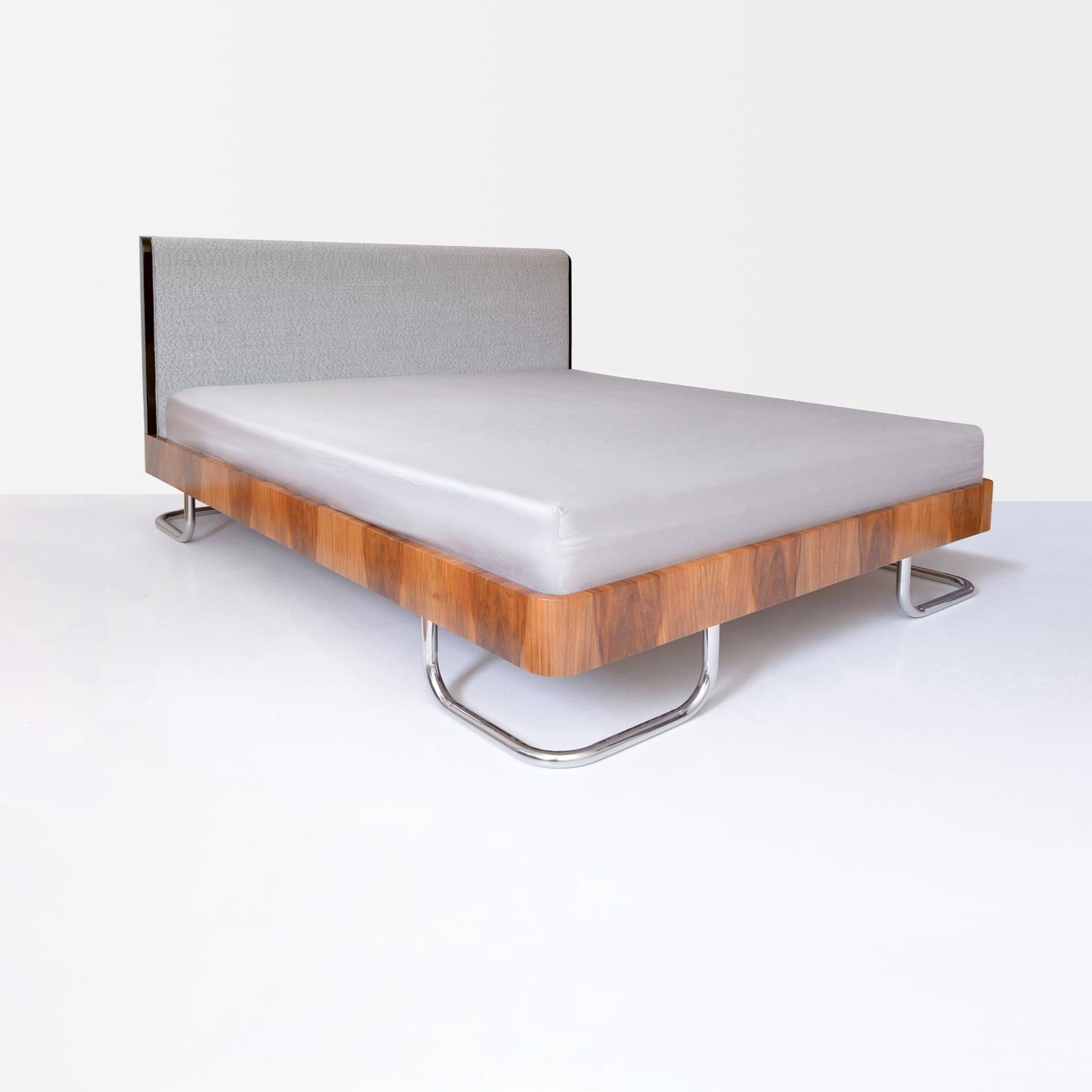 Modern contemporary customizable double bed in handcrafted wood, manufactured by GMD Berlin, Germany, 2018

The mattress and slated frame are not included.
Delivery time: 6-7 weeks.