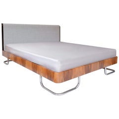 Modern Contemporary Customizable Double Bed in Handcrafted Wood, Germany, 2018