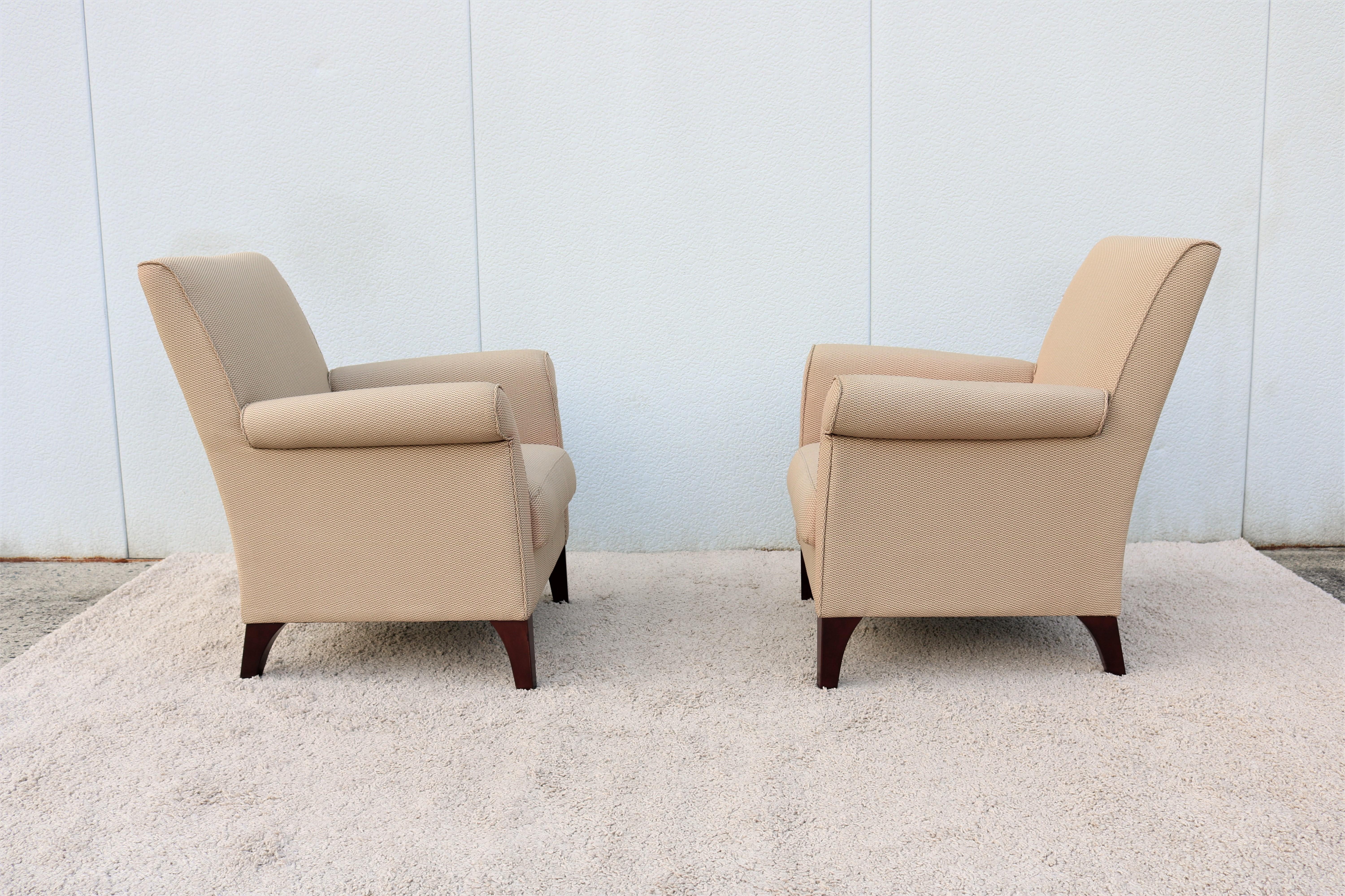 Modern Contemporary Edgar Reuter for Coalesse Khaki Pasio Lounge Chairs, a Pair For Sale 1