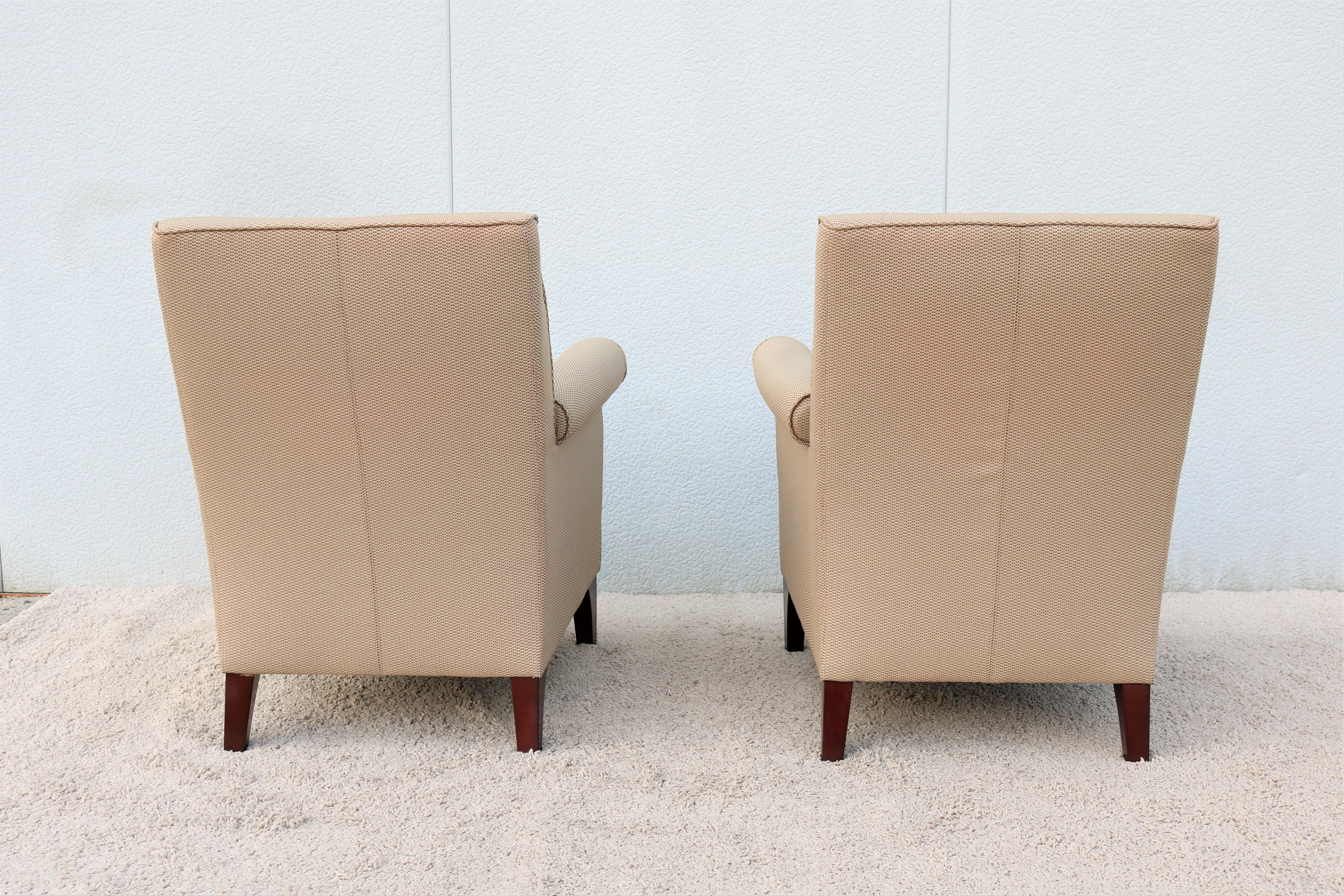 Tissu Paire de fauteuils de salon modernes et contemporains Khaki Pasio d'Edgar Reuter pour Coalesse en vente