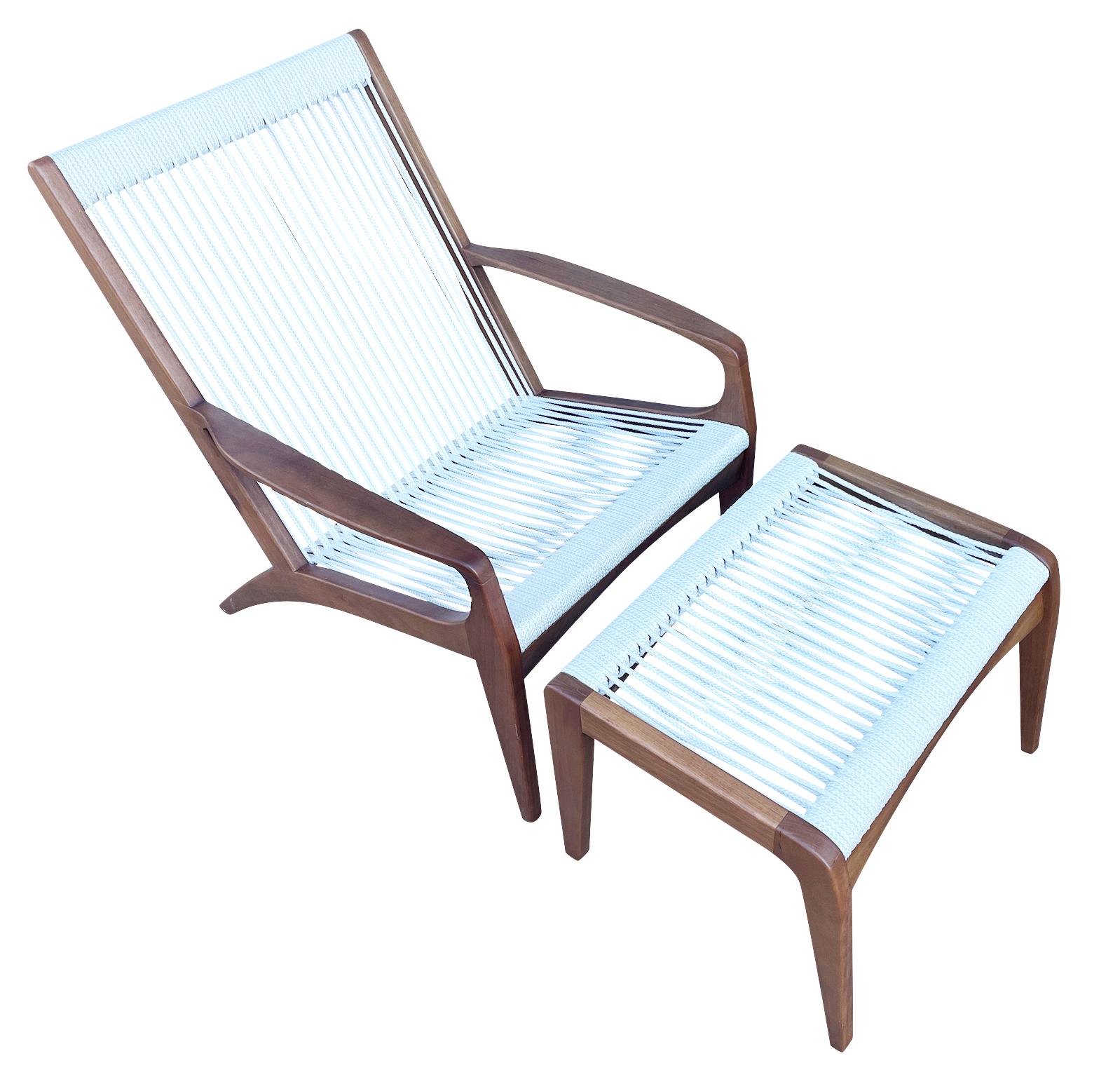 Velvet Modern Contemporary Gisele Lounge Chair and Ottoman by Aristeu Pires Brazil