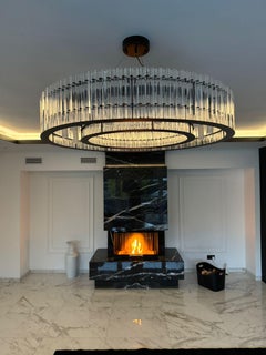 Modern Contemporary Glass Rod Chandelier Black Modern Ceiling Light Chandelier