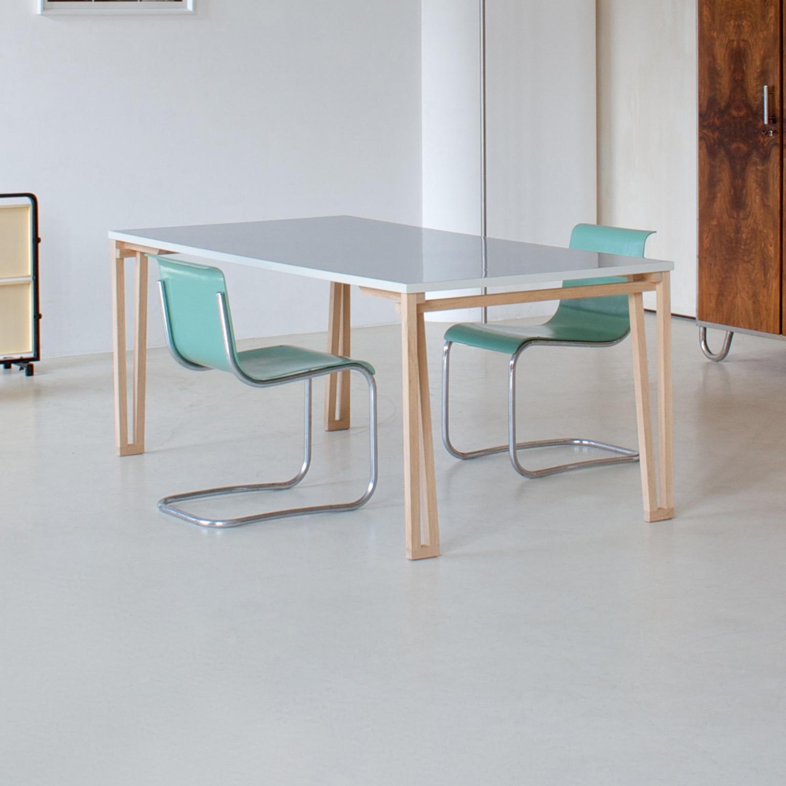 Modern contemporary handcrafted wooden table, manufactured by GMD Berlin, 2014.
Available on request in different wood types, dimension and finish. Delivery time c. 6-7 weeks.