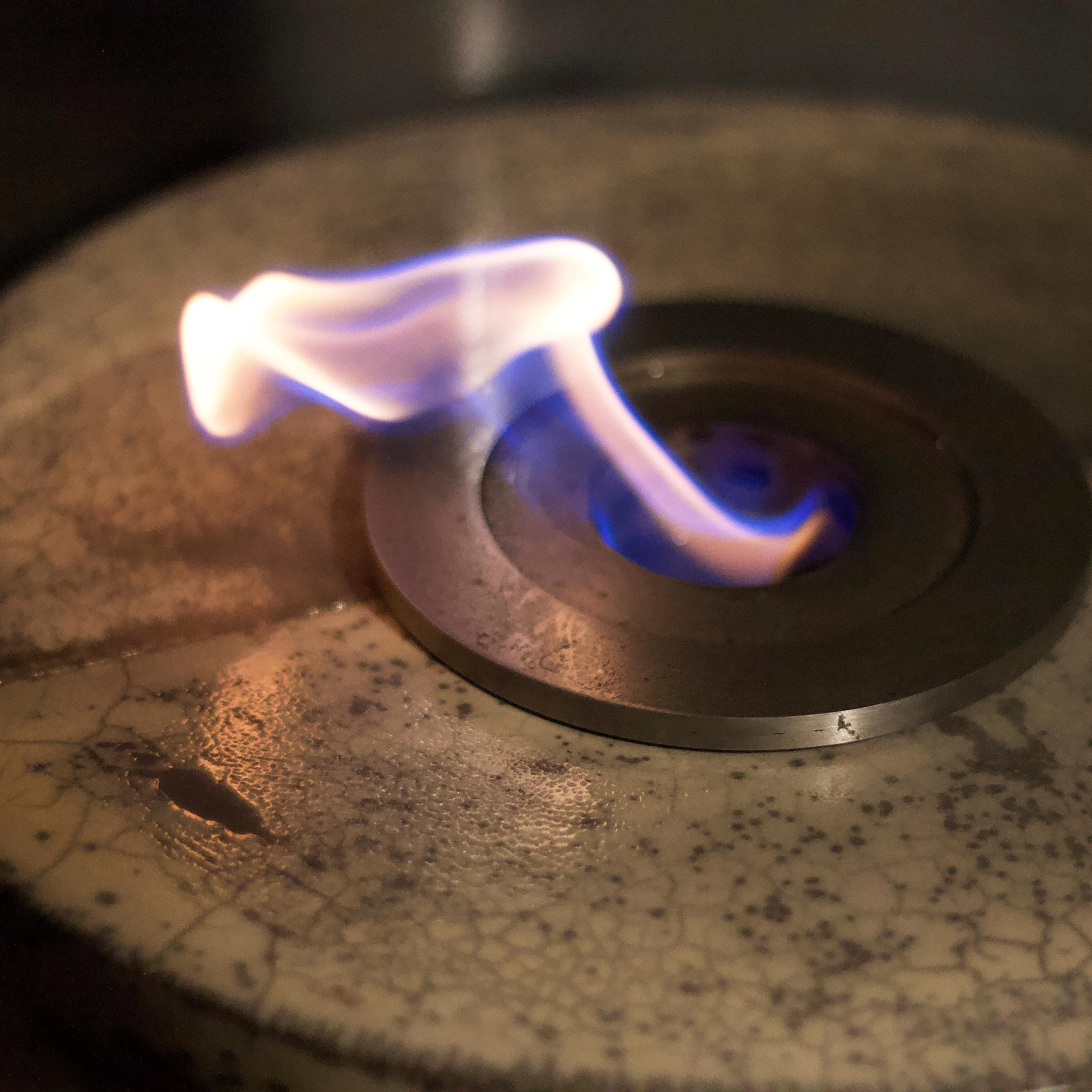 Modern Contemporary Japanese Minimalist LAAB Kaze Bio Fireplace Air Glass Metal For Sale 1