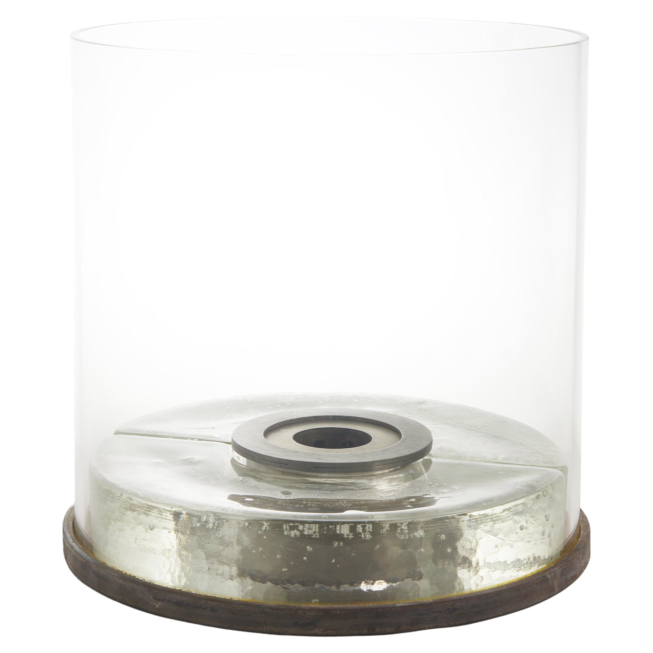 Modern Contemporary Japanese Minimalist LAAB Kaze Bio Fireplace Air Glass Metal For Sale