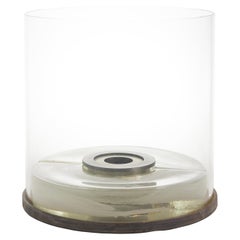 Moderner moderner zeitgenössischer japanischer minimalistischer LAAB Kaze Bio-Kaminschirm aus Glas und Metall