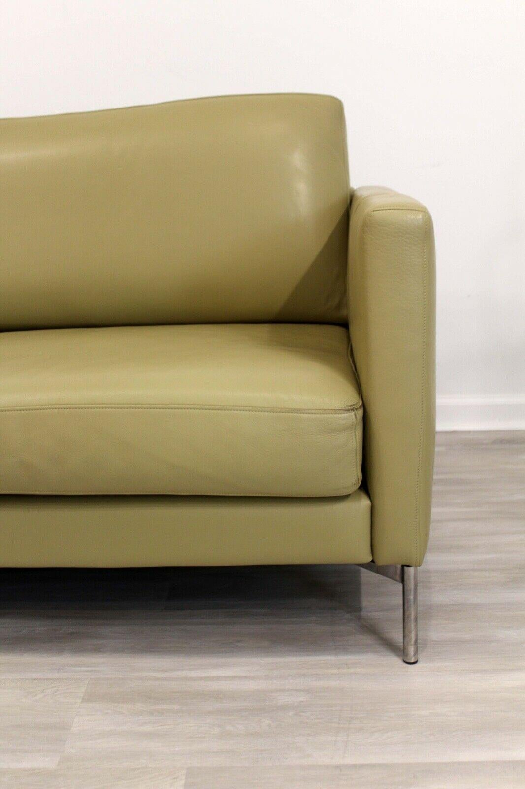 Modern Contemporary Knoll Divina Aniline Leather Sofa Designed by Piero Lissoni For Sale at