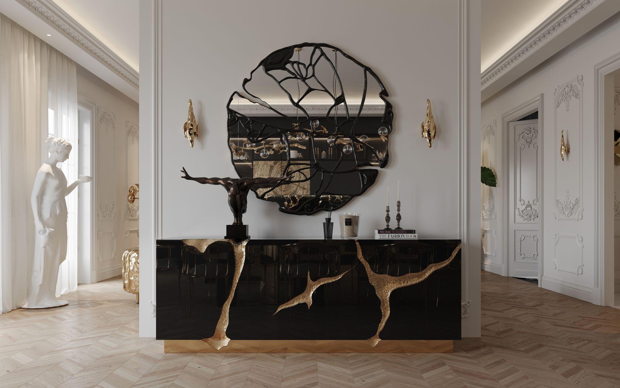 Modern Contemporary Lapiaz Gold Details Sideboard by Boca do Lobo For Sale 8
