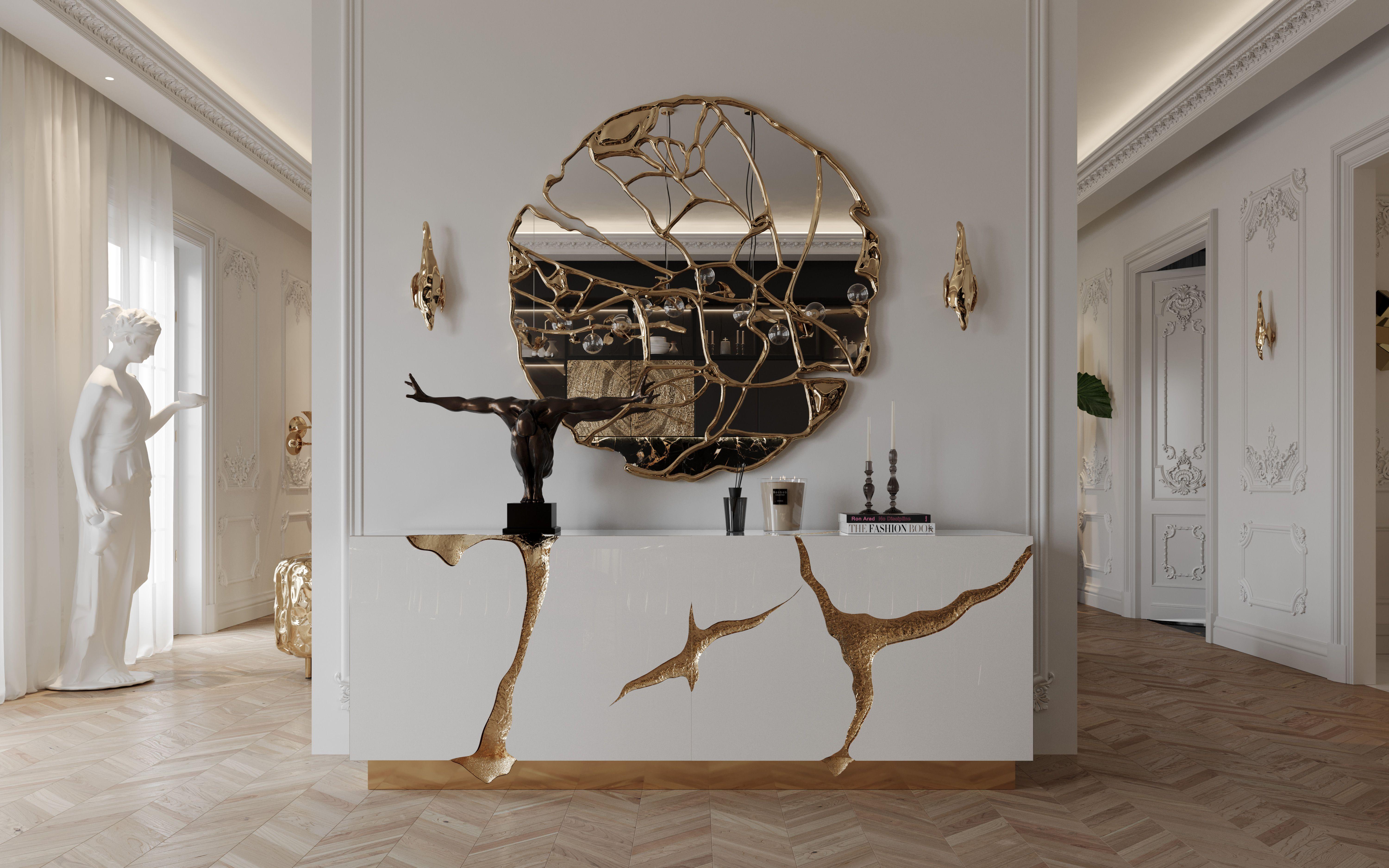 Modern Contemporary Lapiaz Gold Details Sideboard by Boca do Lobo For Sale 9