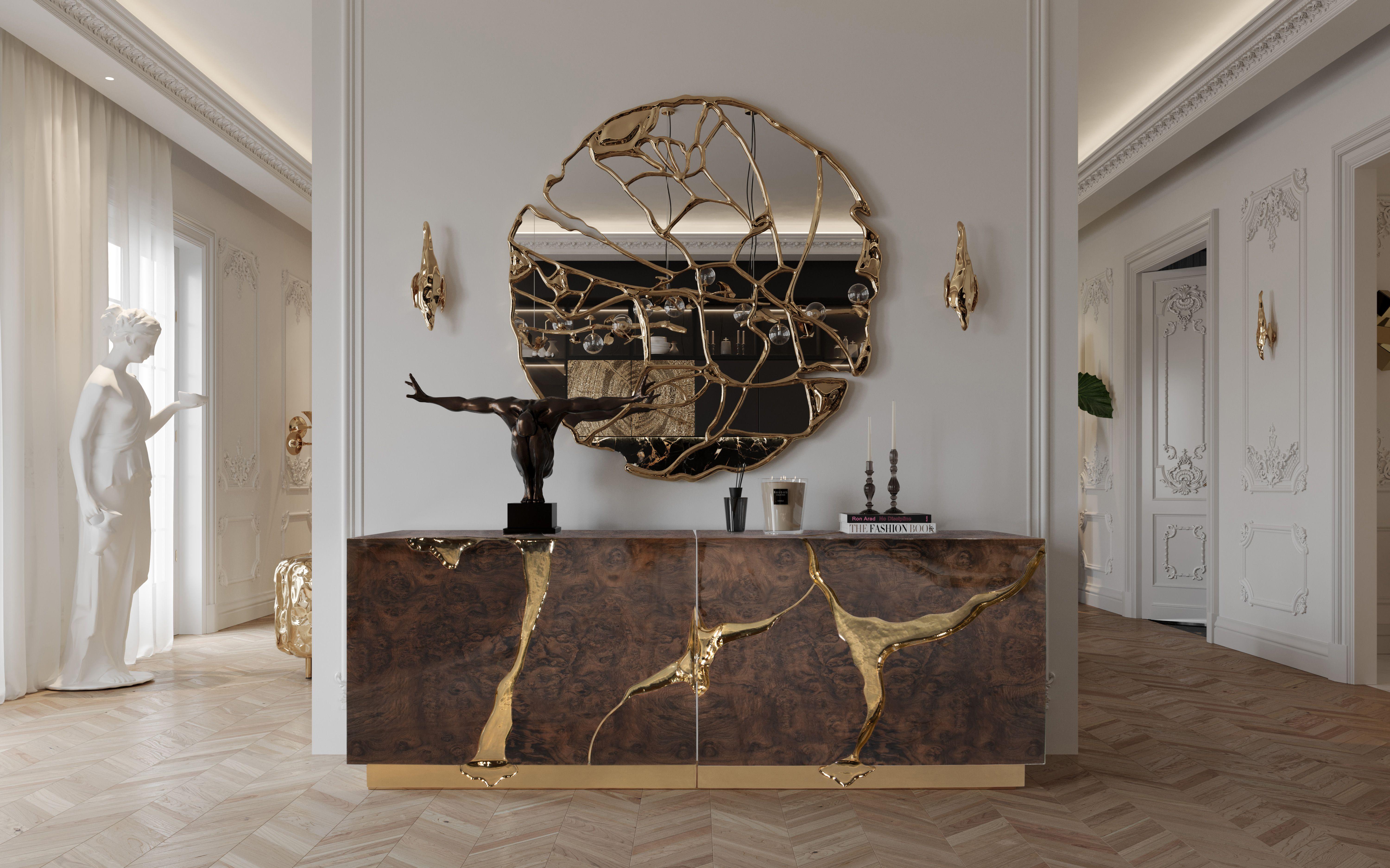 Modern Contemporary Lapiaz Gold Details Sideboard by Boca do Lobo For Sale 10