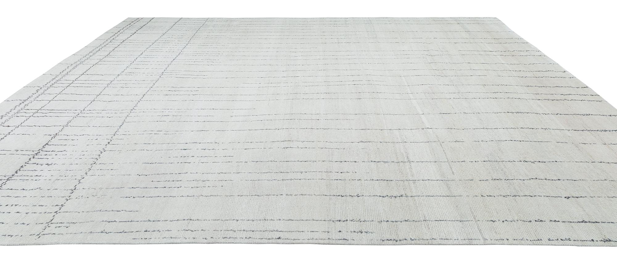 Modern Contemporary Minimalist Gabeh Rug For Sale 1