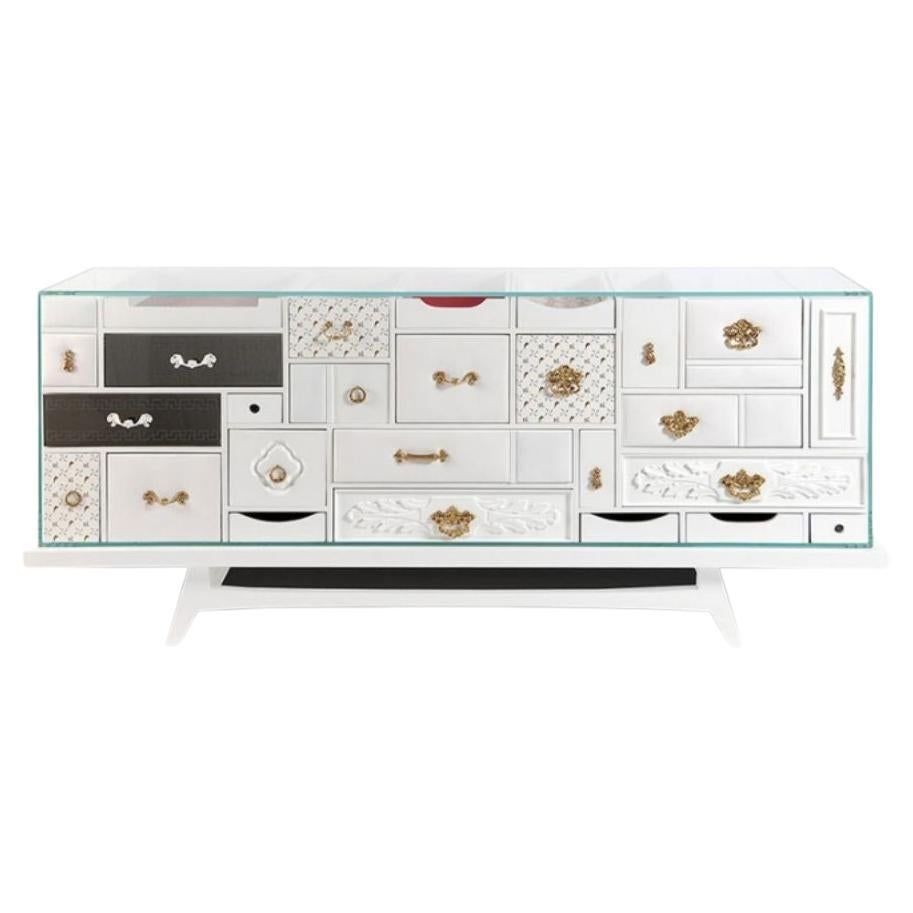 Modern Contemporary Mondrian Lacquered in Wood Sideboard by Boca do Lobo For Sale