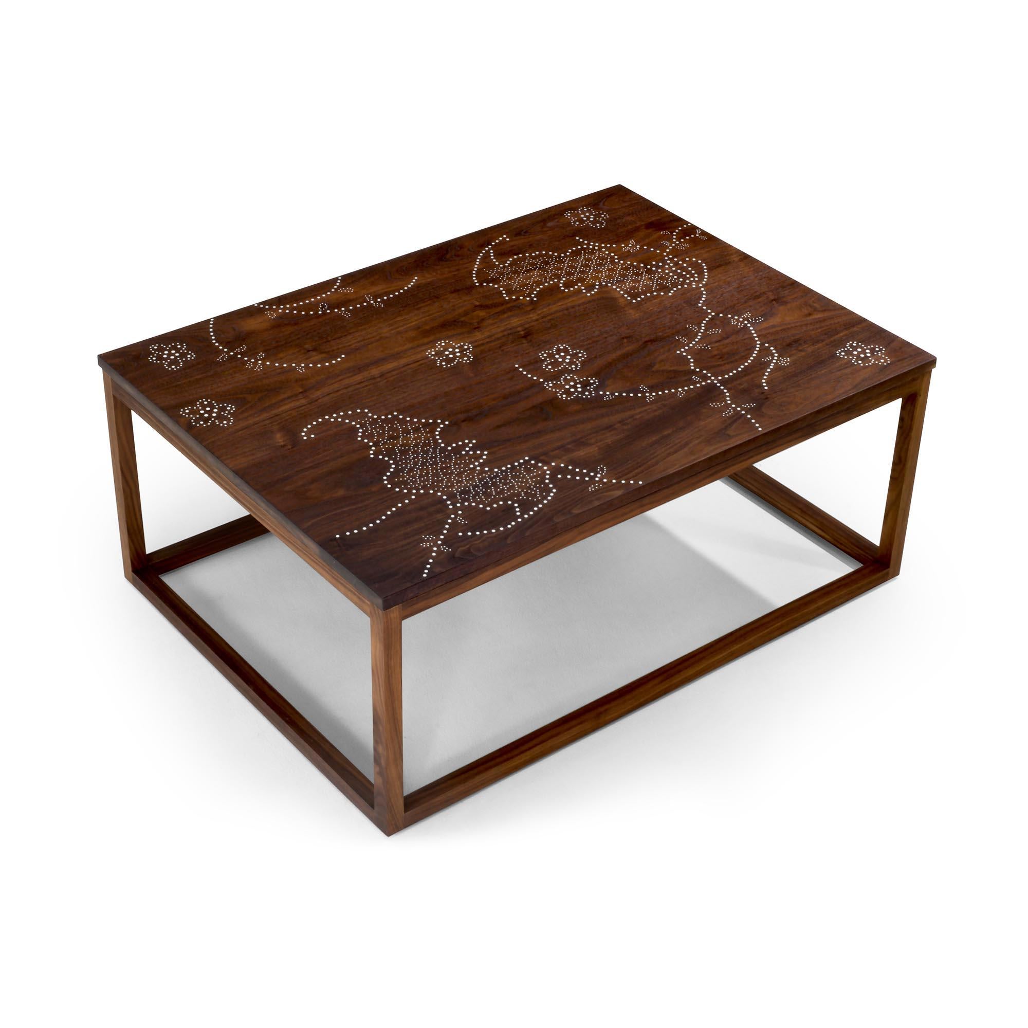 Modern Contemporary Nail Inlay Coffee Table No. 15 by Peter Sandback For Sale