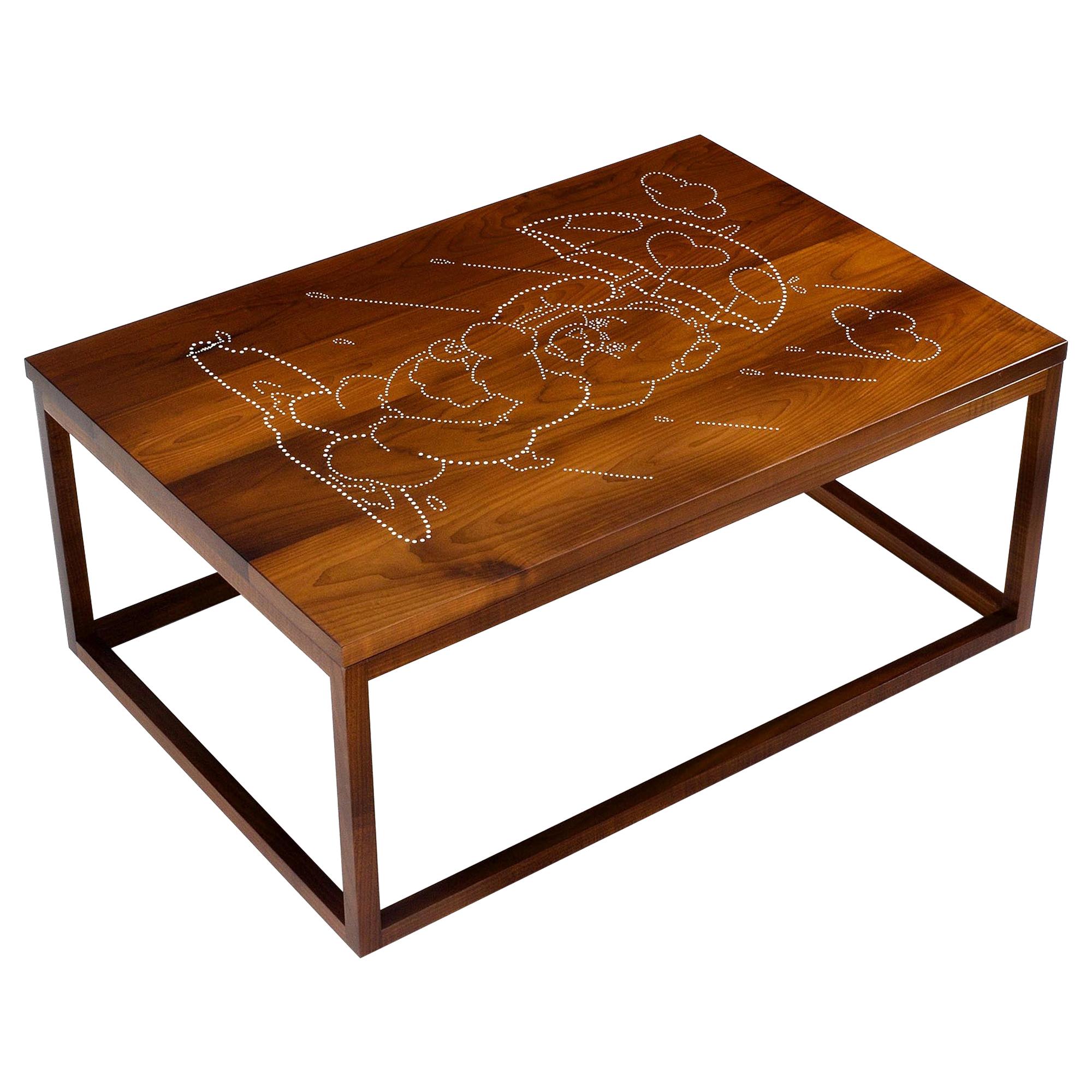 Modern Contemporary Nail Inlay Coffee Table No. 26 by Peter Sandback For Sale