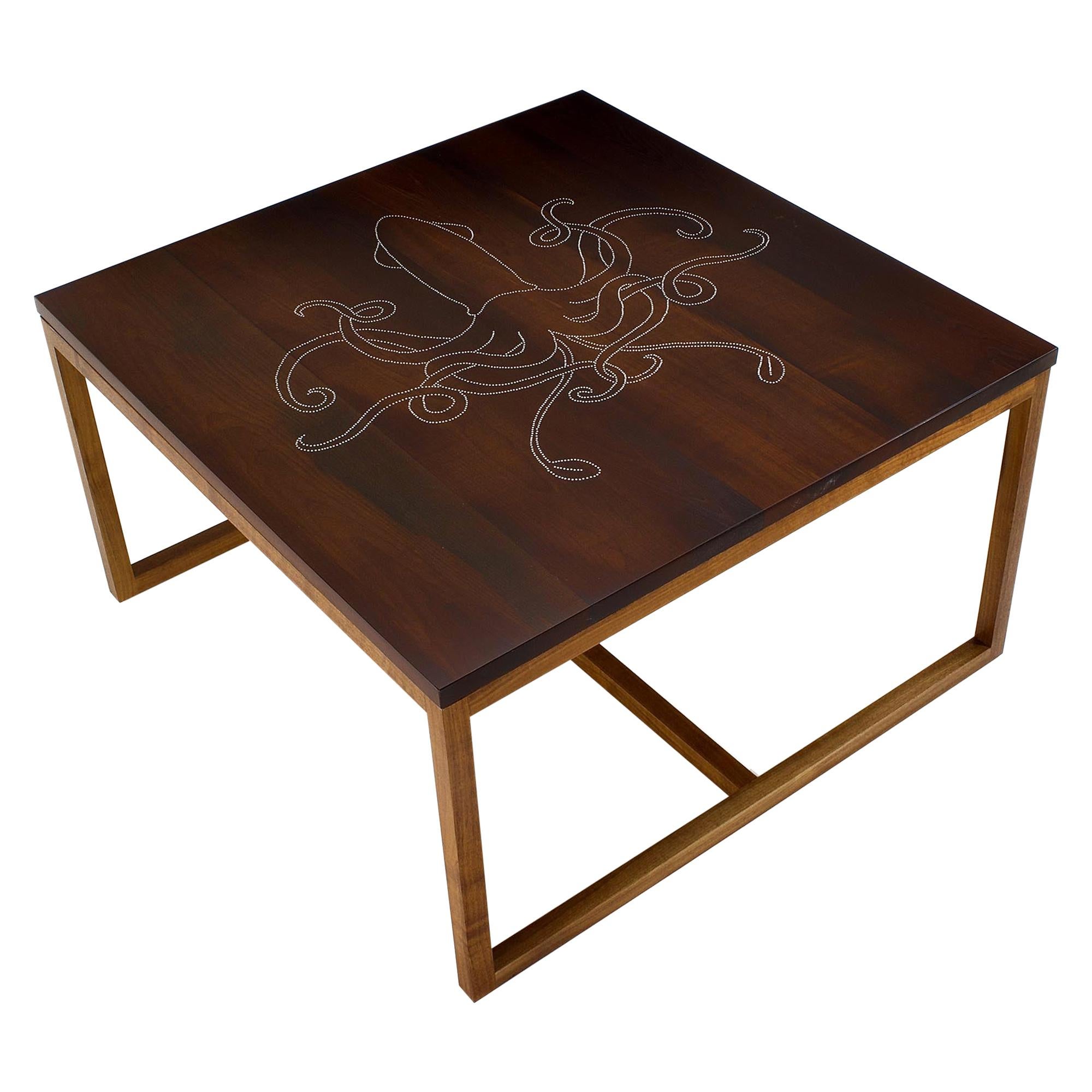 Modern Contemporary Nail Inlay Coffee Table No. 29 by Peter Sandback For Sale