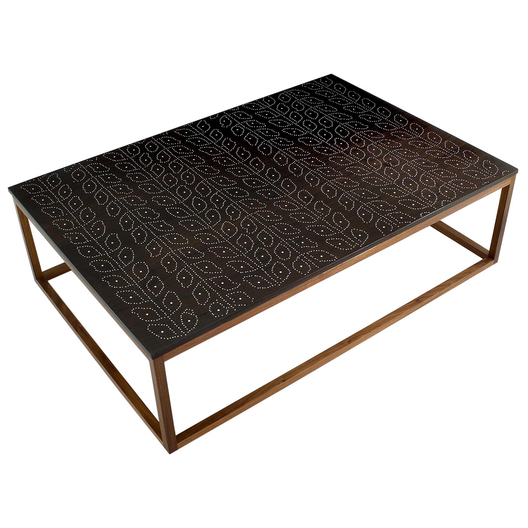 Modern Contemporary Nail Inlay Coffee Table No. 36 by Peter Sandback For Sale