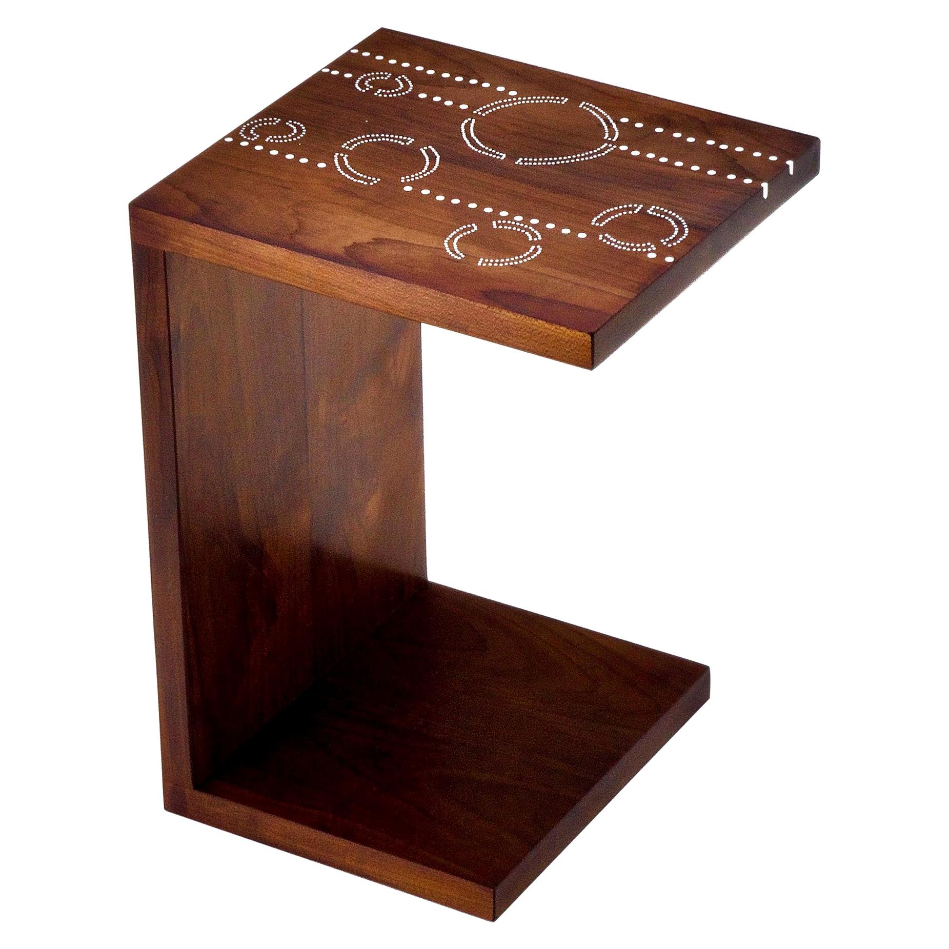 Modern Contemporary Nail Inlay End Table No. 207 by Peter Sandback For Sale