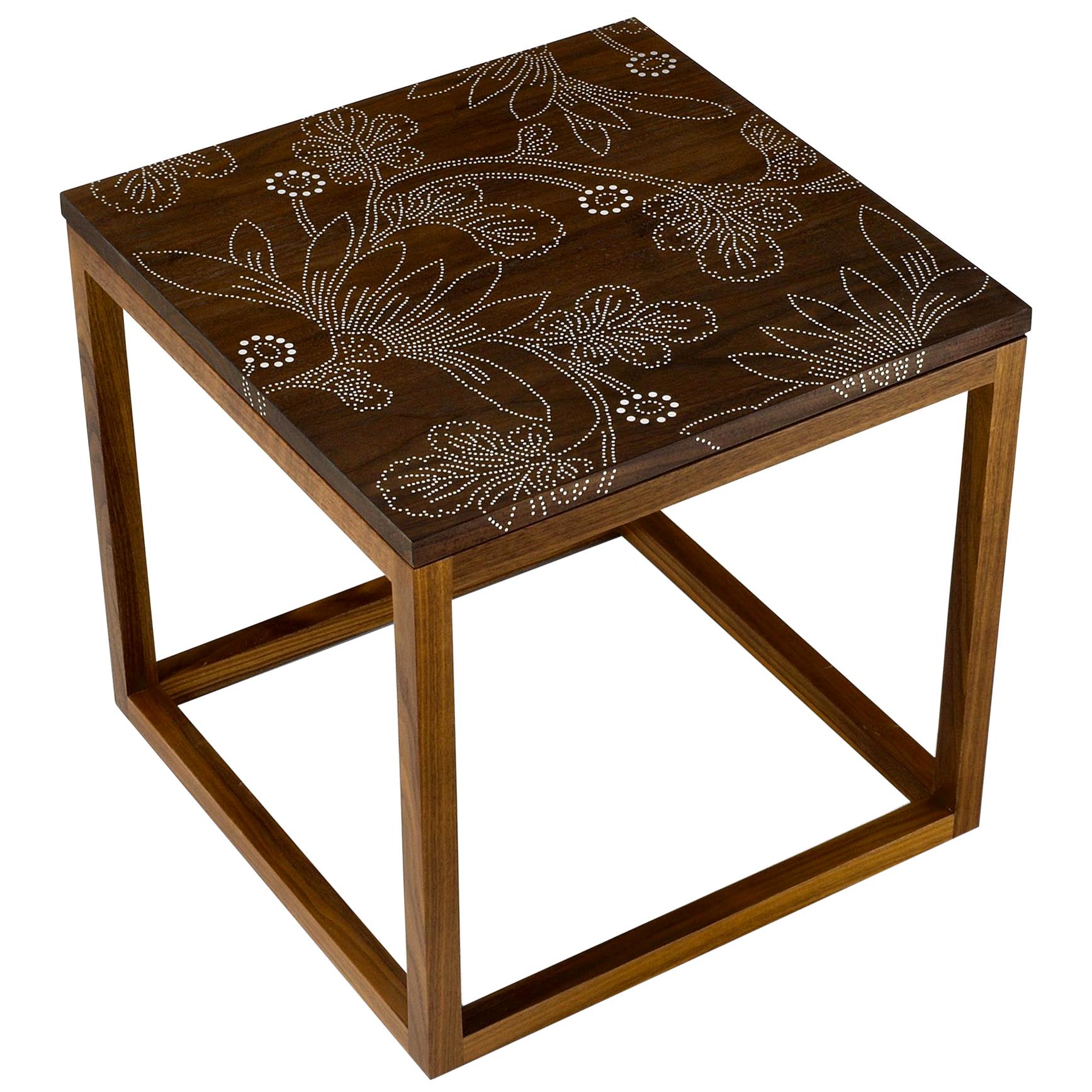 Modern Contemporary Nail Inlay End Table No. 211 by Peter Sandback For Sale