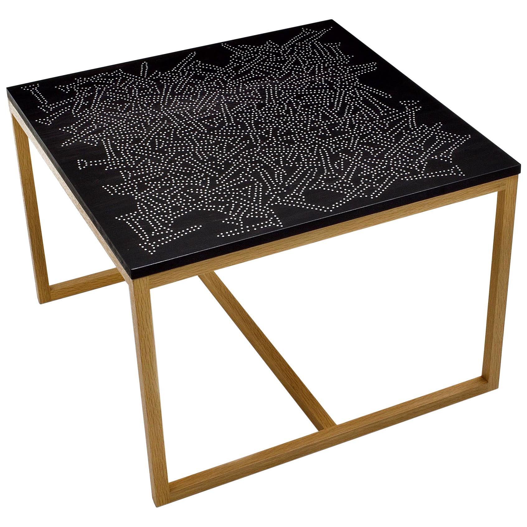 Modern Contemporary Nail Inlay End Table No. 217 by Peter Sandback For Sale