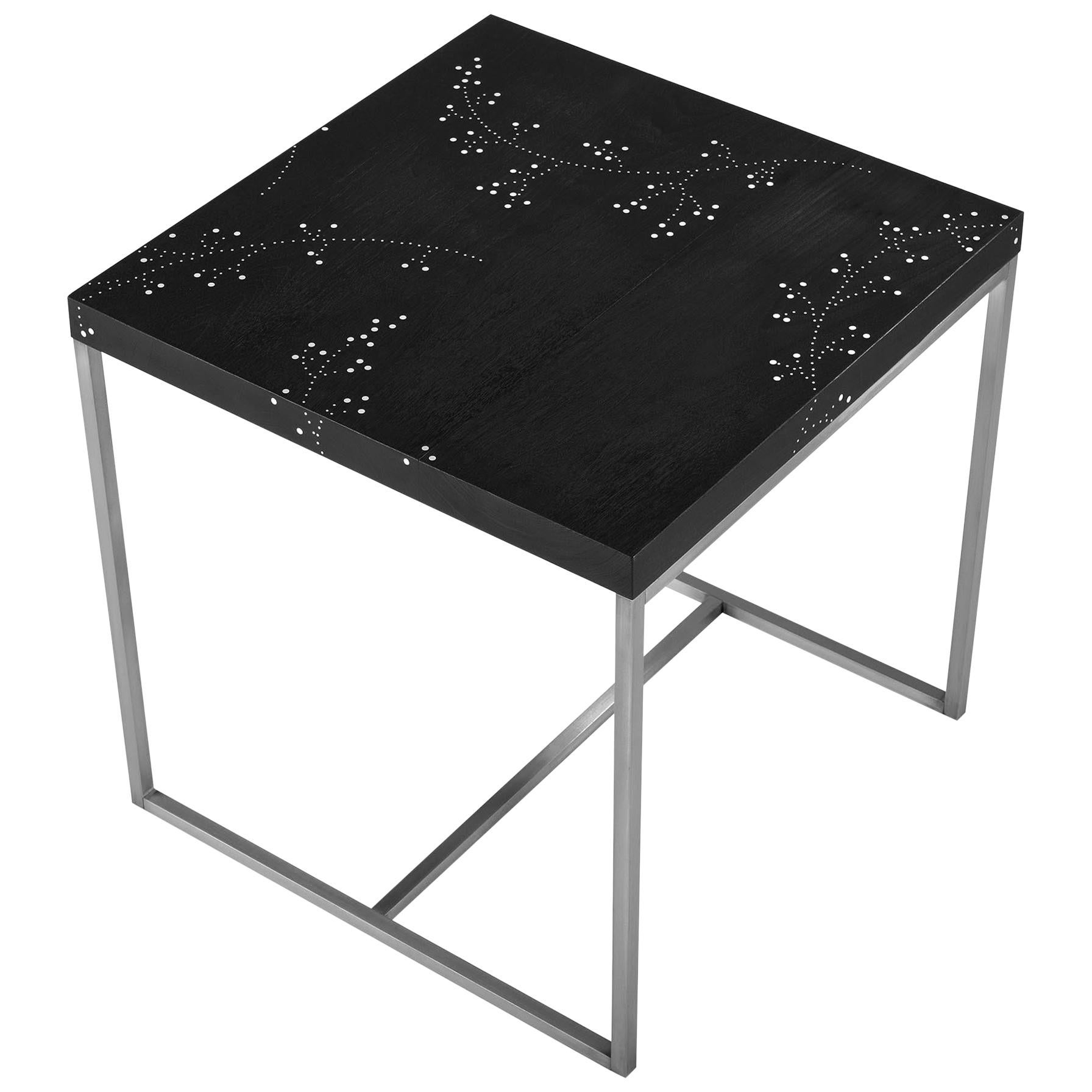 Modern Contemporary Nail Inlay End Table No. 218 by Peter Sandback For Sale