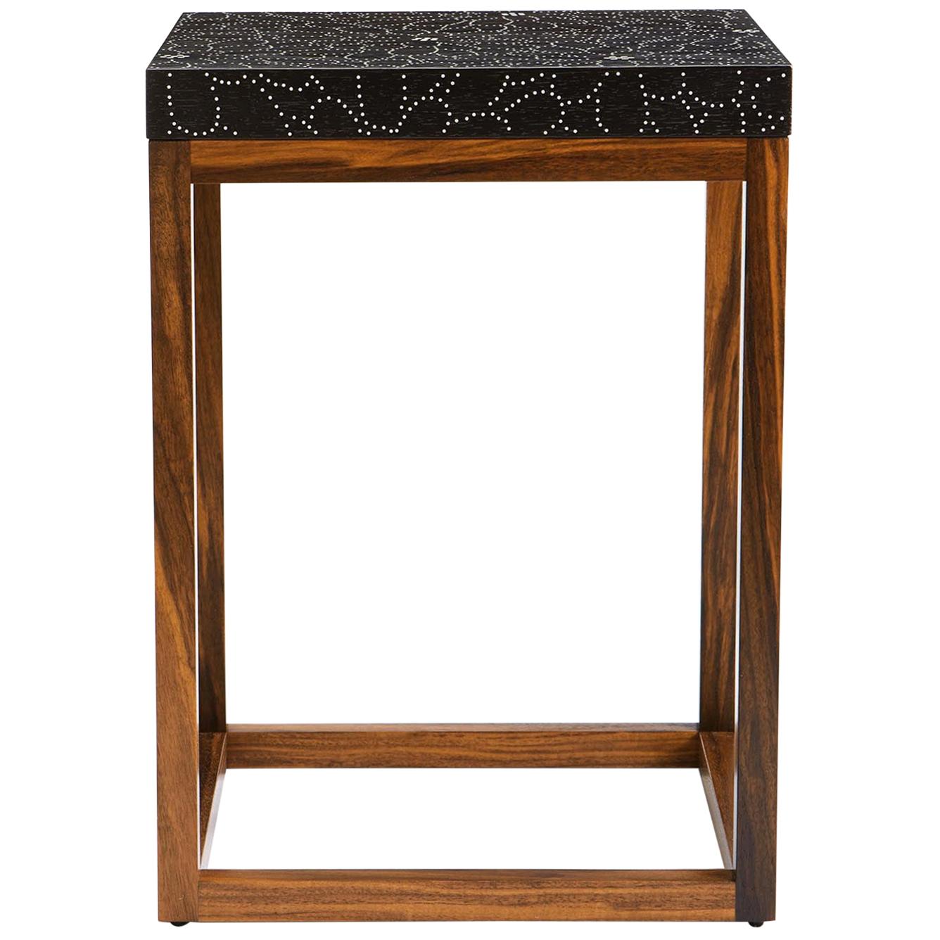 Modern Contemporary Nail Inlay End Table No. 223 by Peter Sandback For Sale