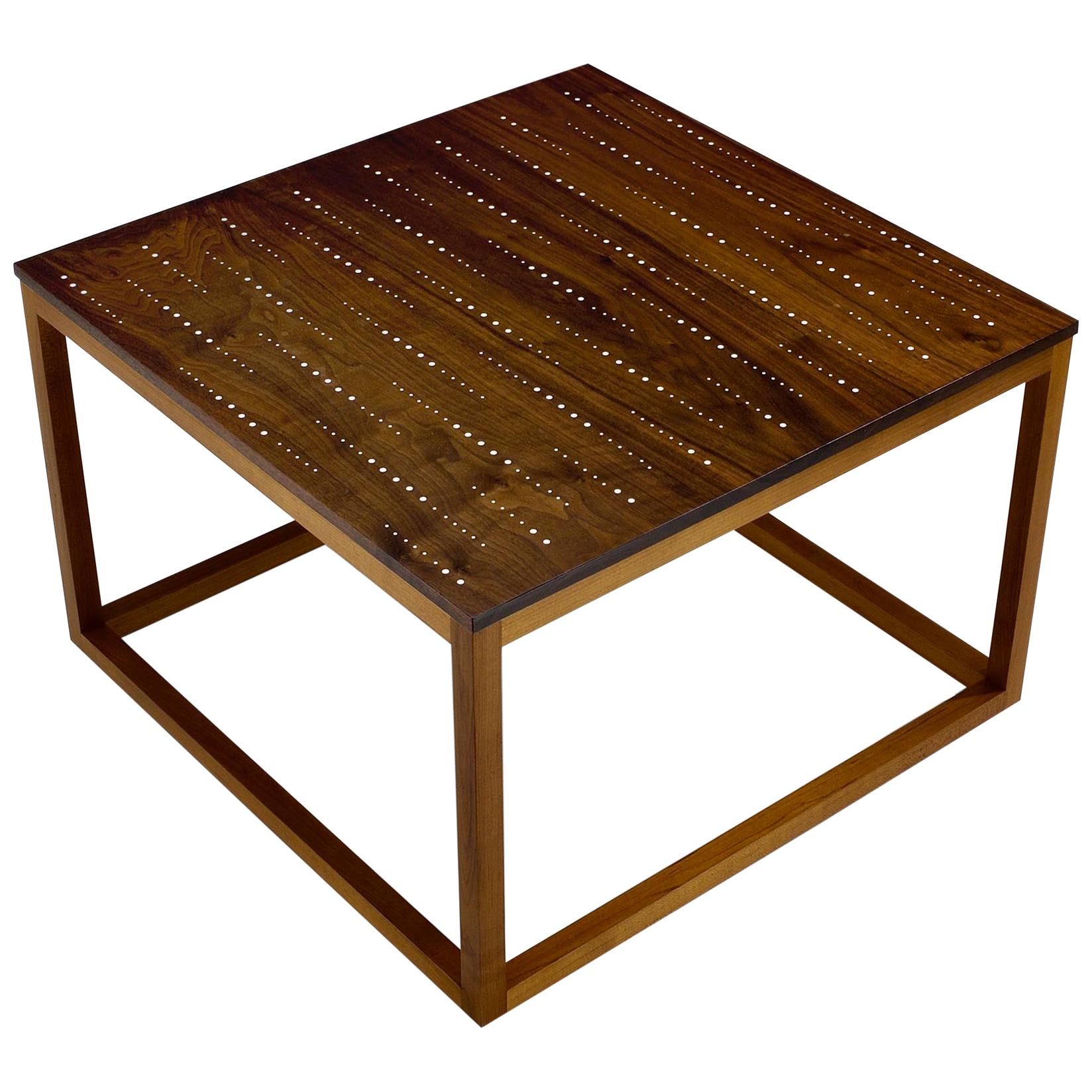 Modern Contemporary Nail Inlay End Table No. 225 by Peter Sandback walnut, nails