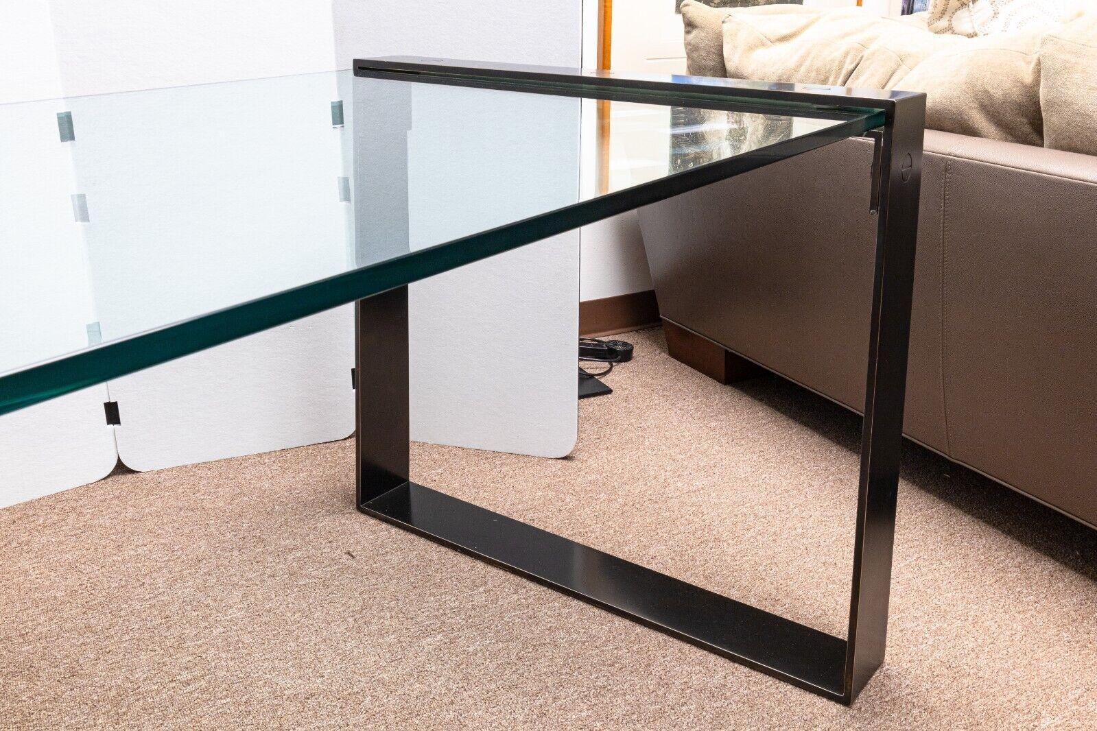 Modern Contemporary Restoration Hardware Glass Desk 3