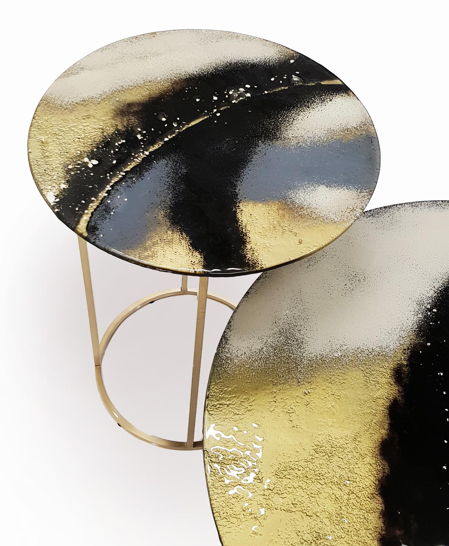 modern black and gold coffee table