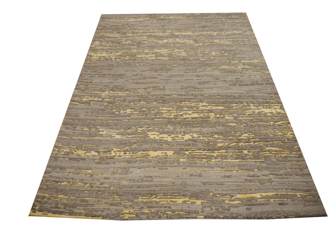 Modern Contemporary Rug Art Grey Wool hand-knotted Djoharian Collection For Sale 1