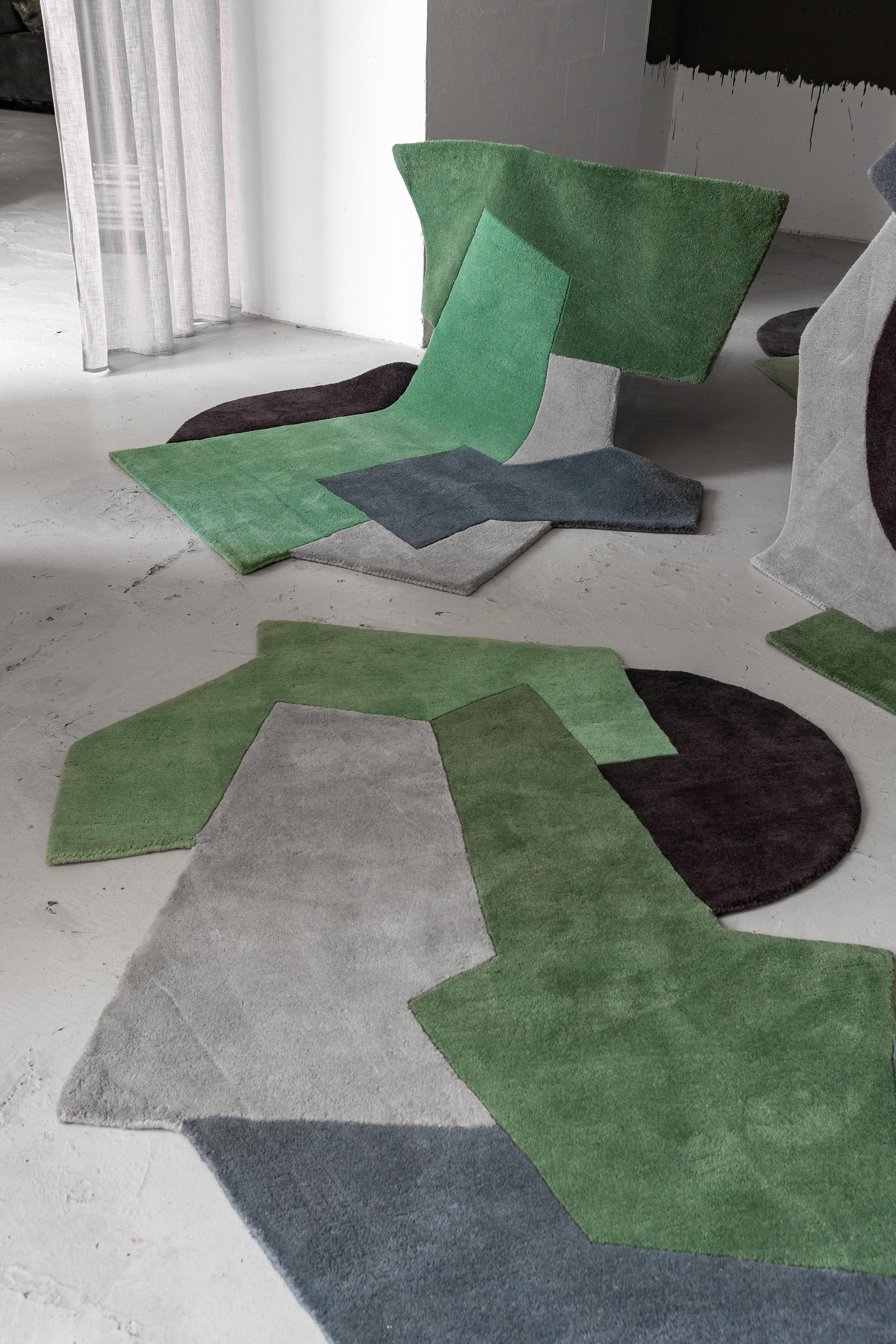Alfombra moderna contemporánea de Spinzi, Hand Made Alfombra/Tapiz , Artista italiano Lana en venta