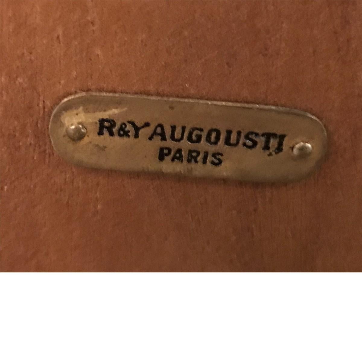 20th Century Modern Contemporary R&Y Augousti ''Taupe Shagreen'' Ray Skin Mirror
