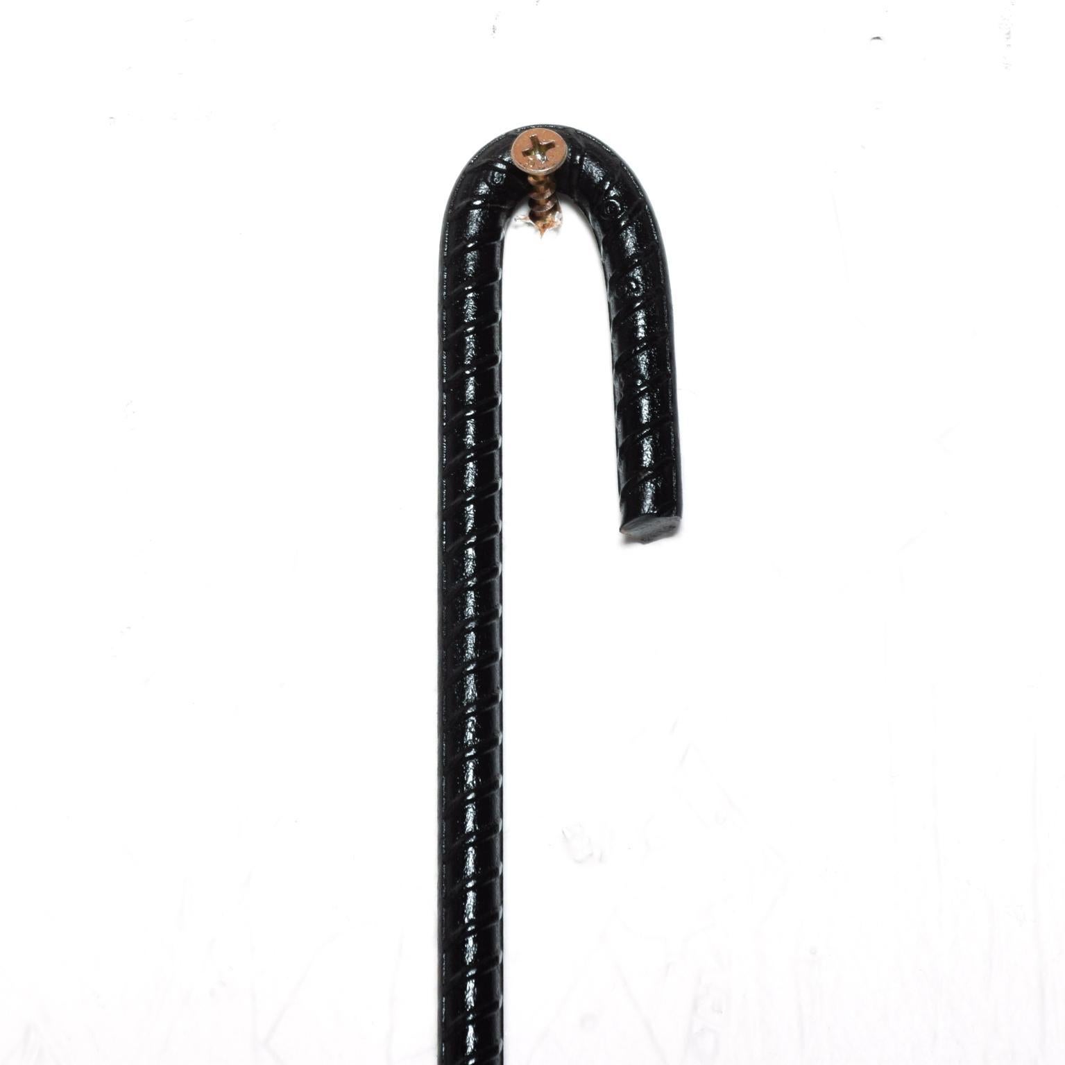 Hangers
Pair of Modern Sculptural Iron Coat Hangers.
Designed by AMBIANIC. Custom made.
Dimensions: 28 H x 17.75 x .38 thick.
Finished in Satin Black. 
USA 2020 production. 
New production. See dealer AMBIANIC
Refer to images. 
