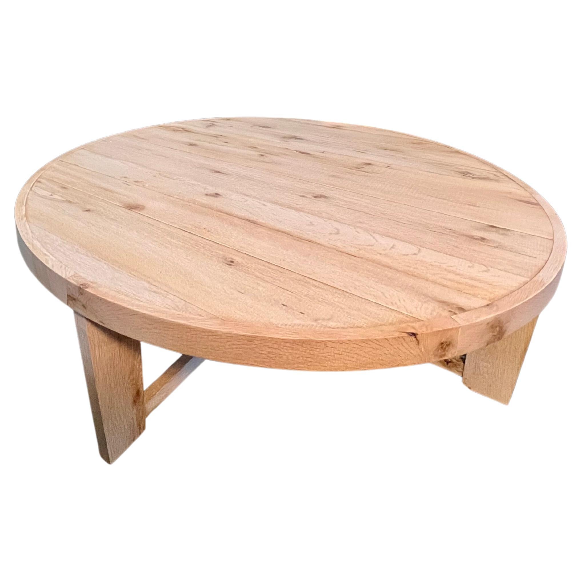Modern Solid White Oak Handmade Center Table by Fortunata Design For Sale
