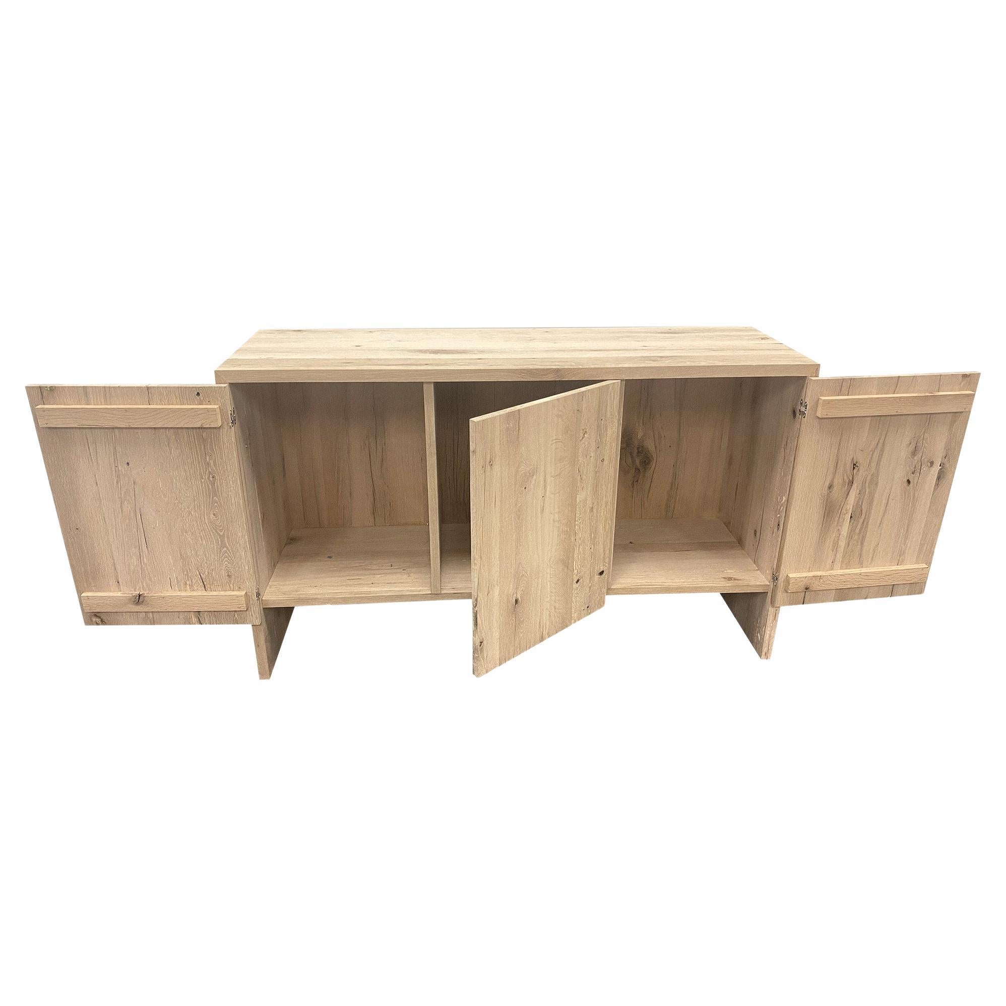 Table console moderne en chêne blanc massif faite à la main par Fortunata Design