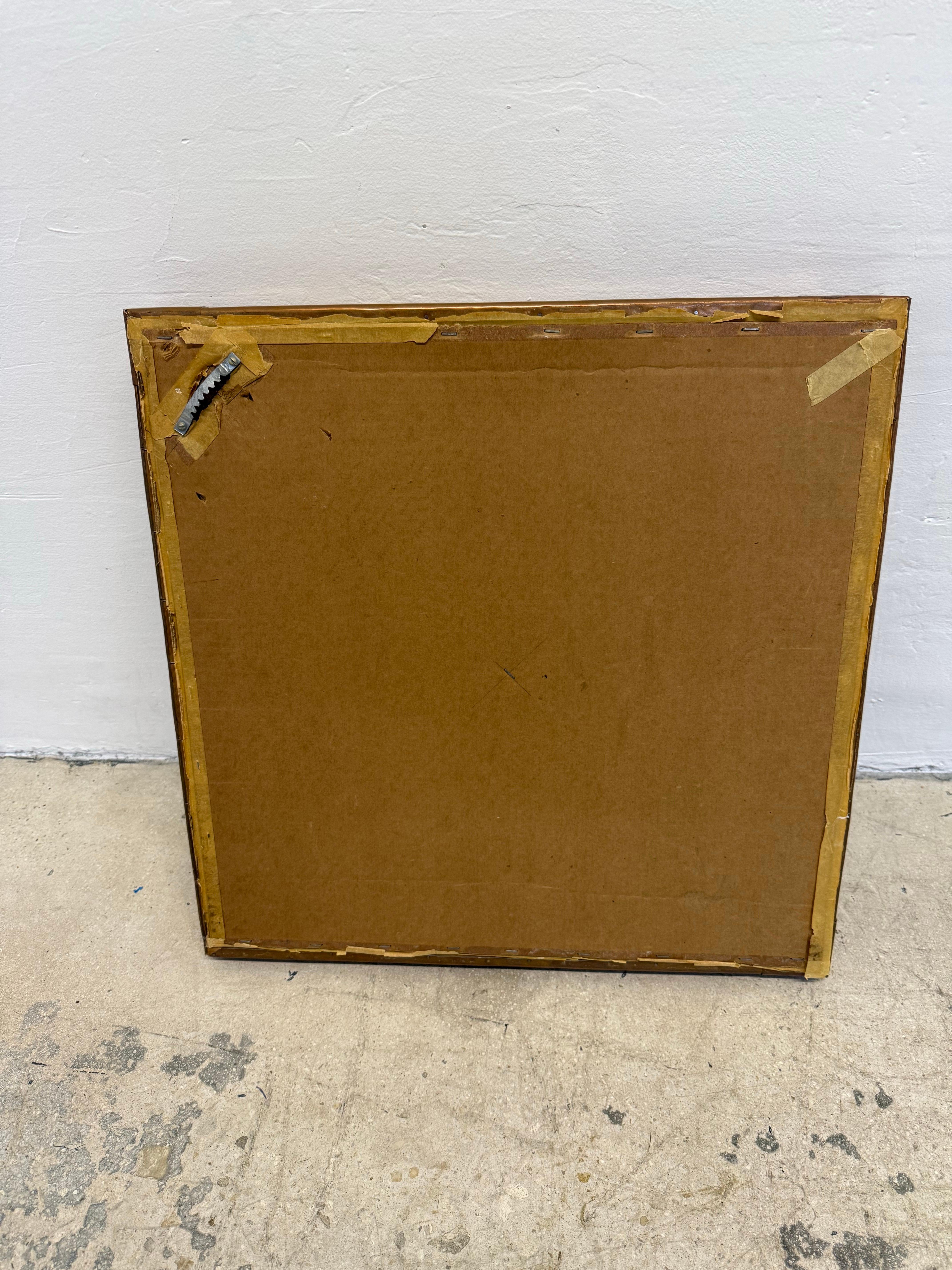 Modernity Copper Abstract Wall Art Sculpture Signed Green '77 en vente 3