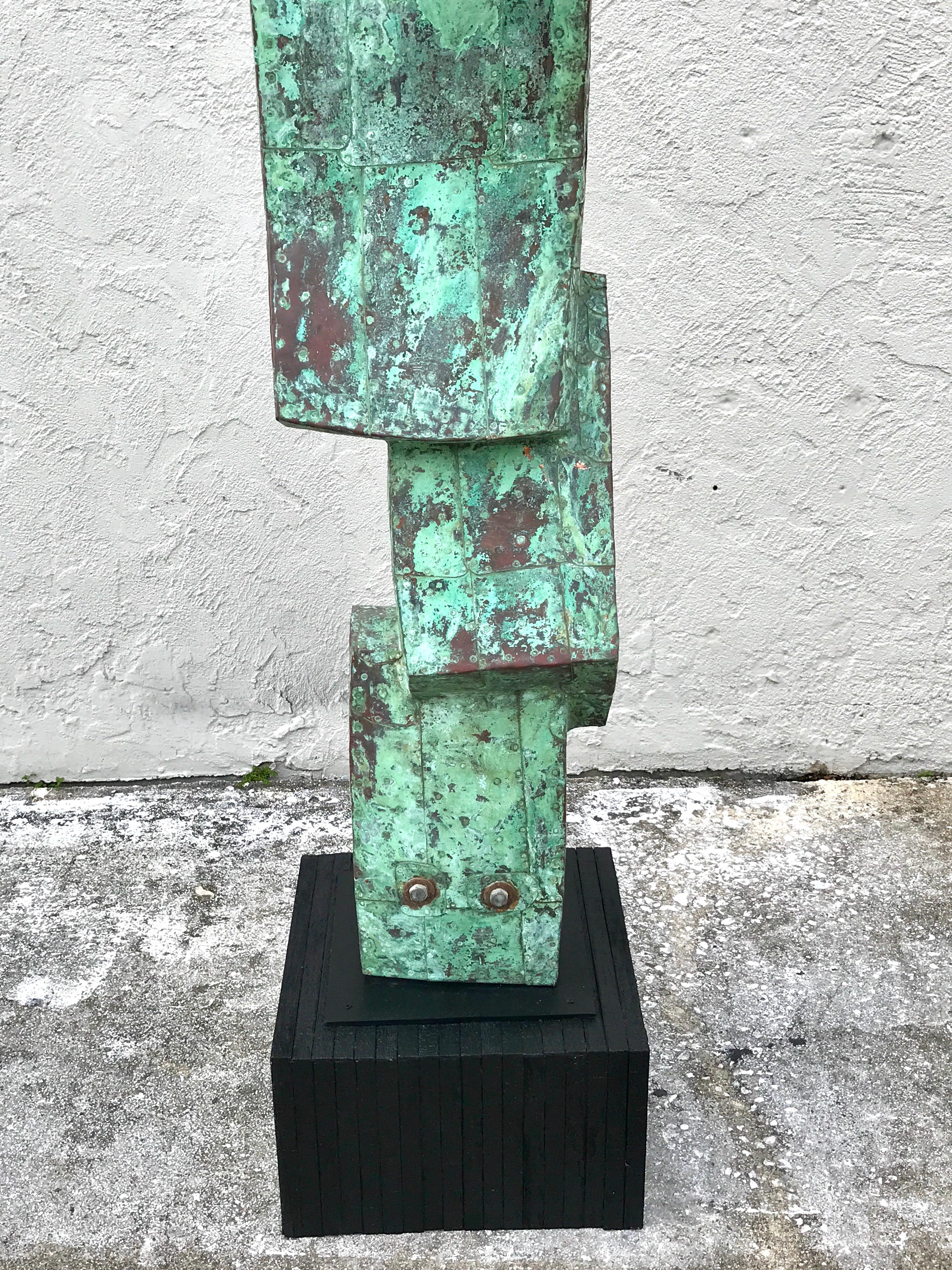 Modern Copper Clad Sculpture by Melvin Schuler In Good Condition In Atlanta, GA