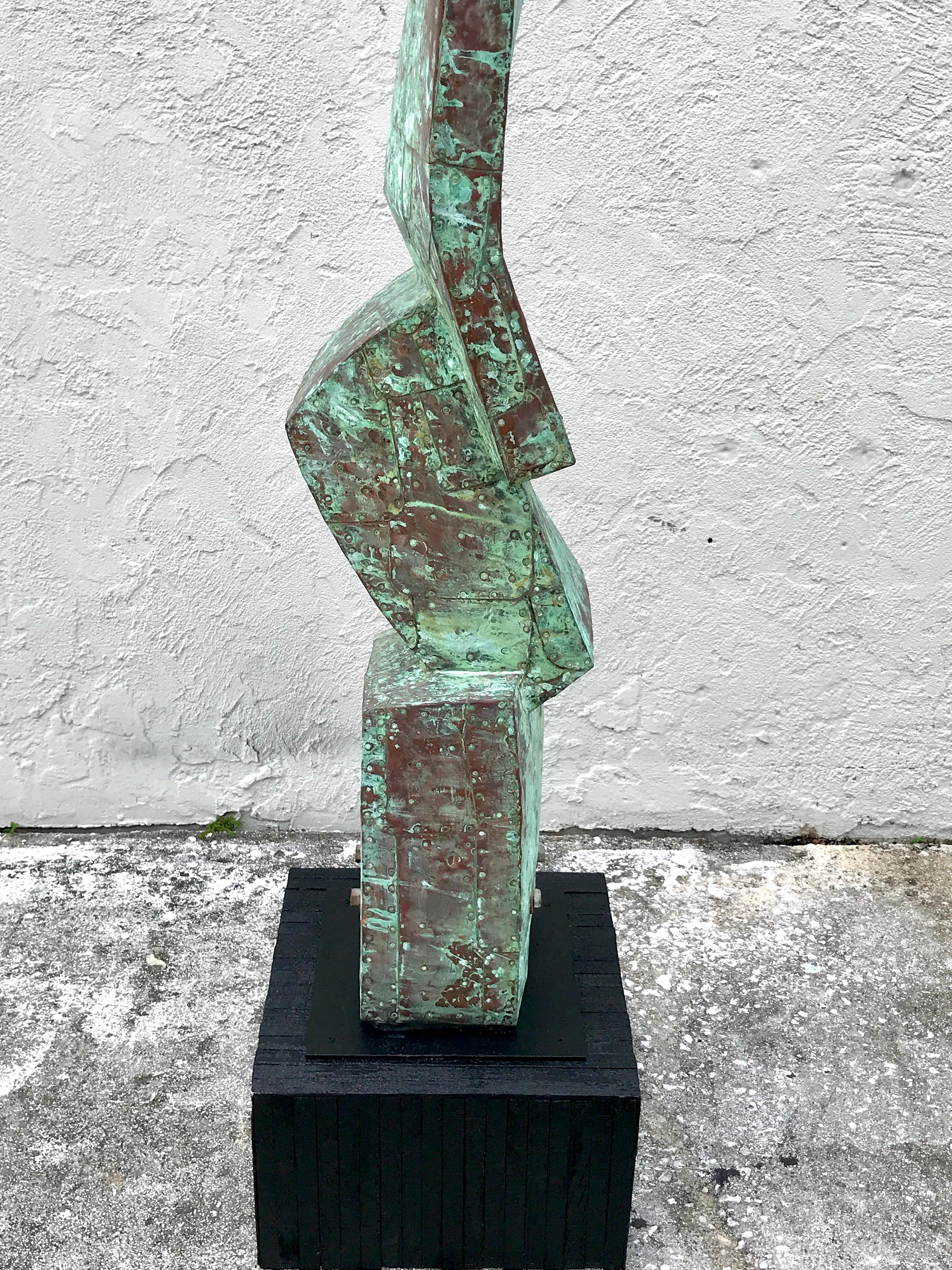 Bronze Modern Copper Clad Sculpture by Melvin Schuler