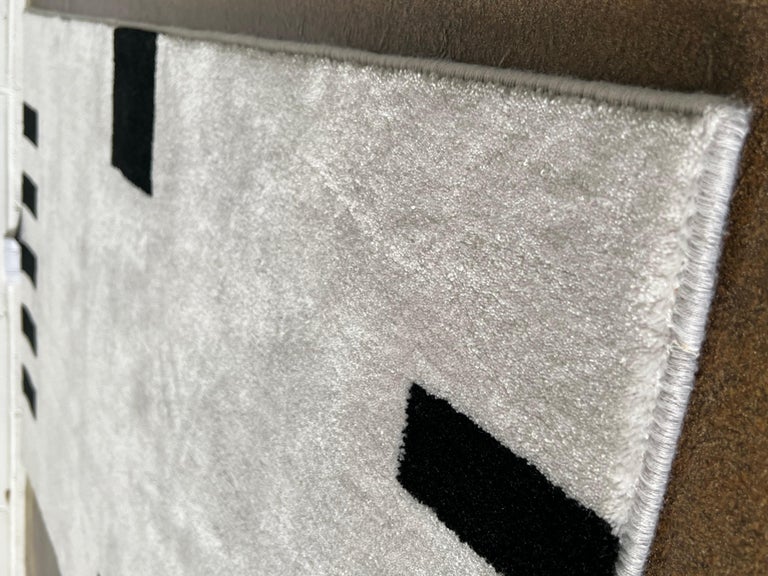 Modern Cotton Rug Geometric Rug by Dieter Sieger for Gebhan Edition "Tros" 1990 For Sale at 1stDibs