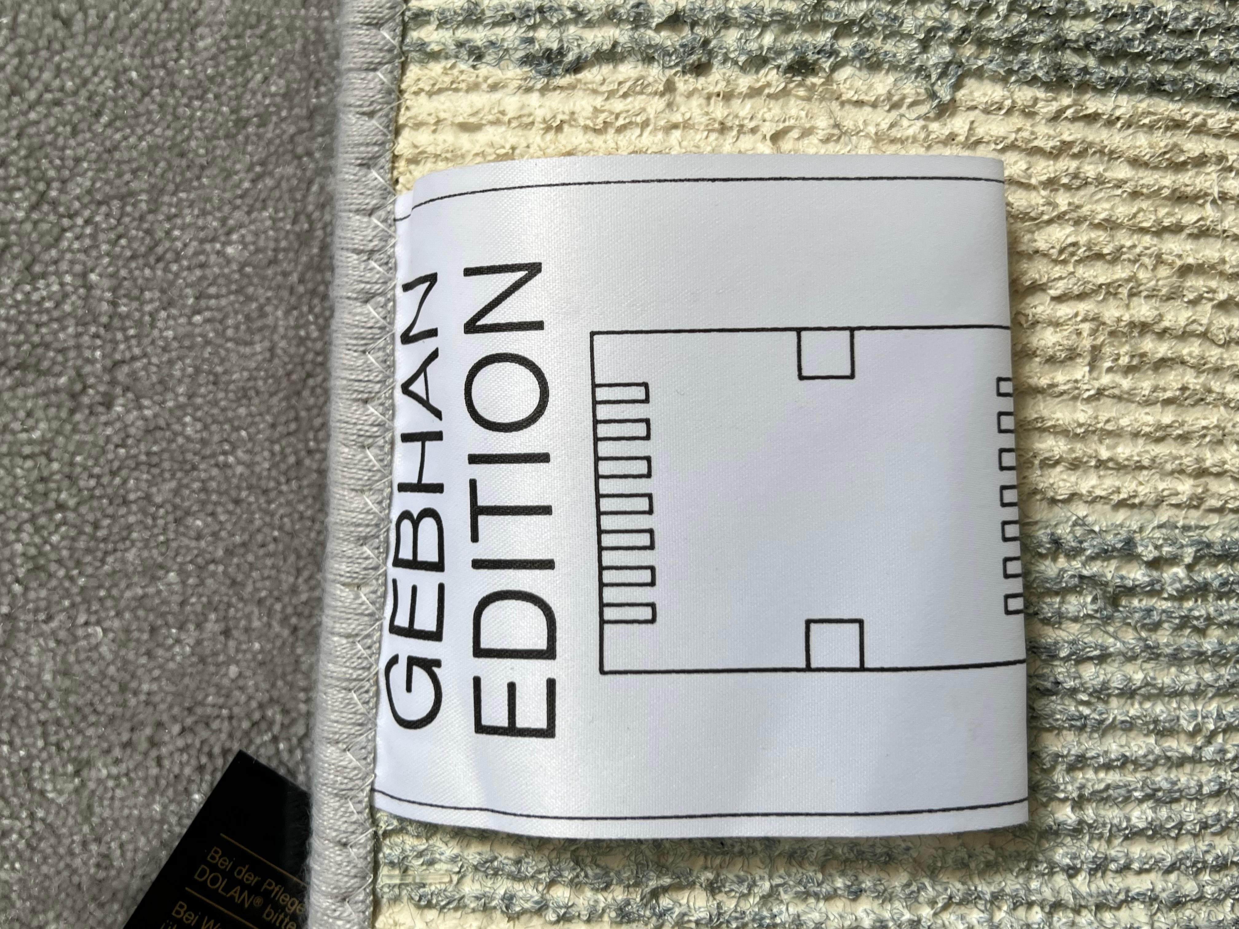 Geometrischer Teppich aus Baumwolle von Dieter Sieger für Gebhan, Moderne Auflage „Tros“ 1990 im Angebot 2
